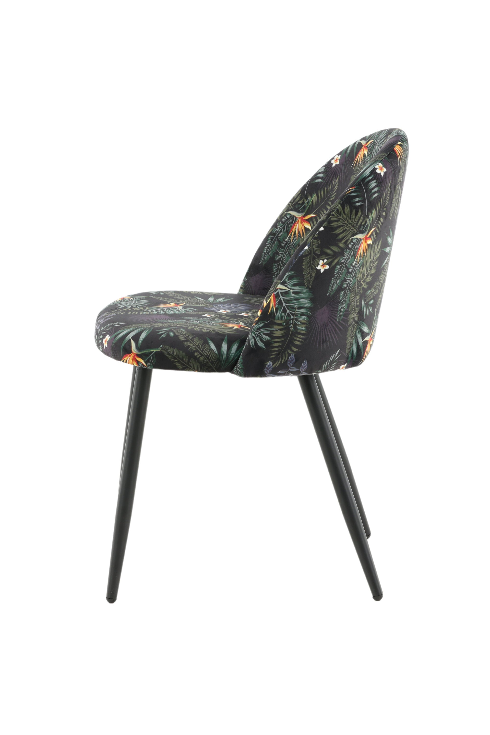 Velvet Stuhl in Flower/Schwarz präsentiert im Onlineshop von KAQTU Design AG. Schalenstuhl ist von Venture Home