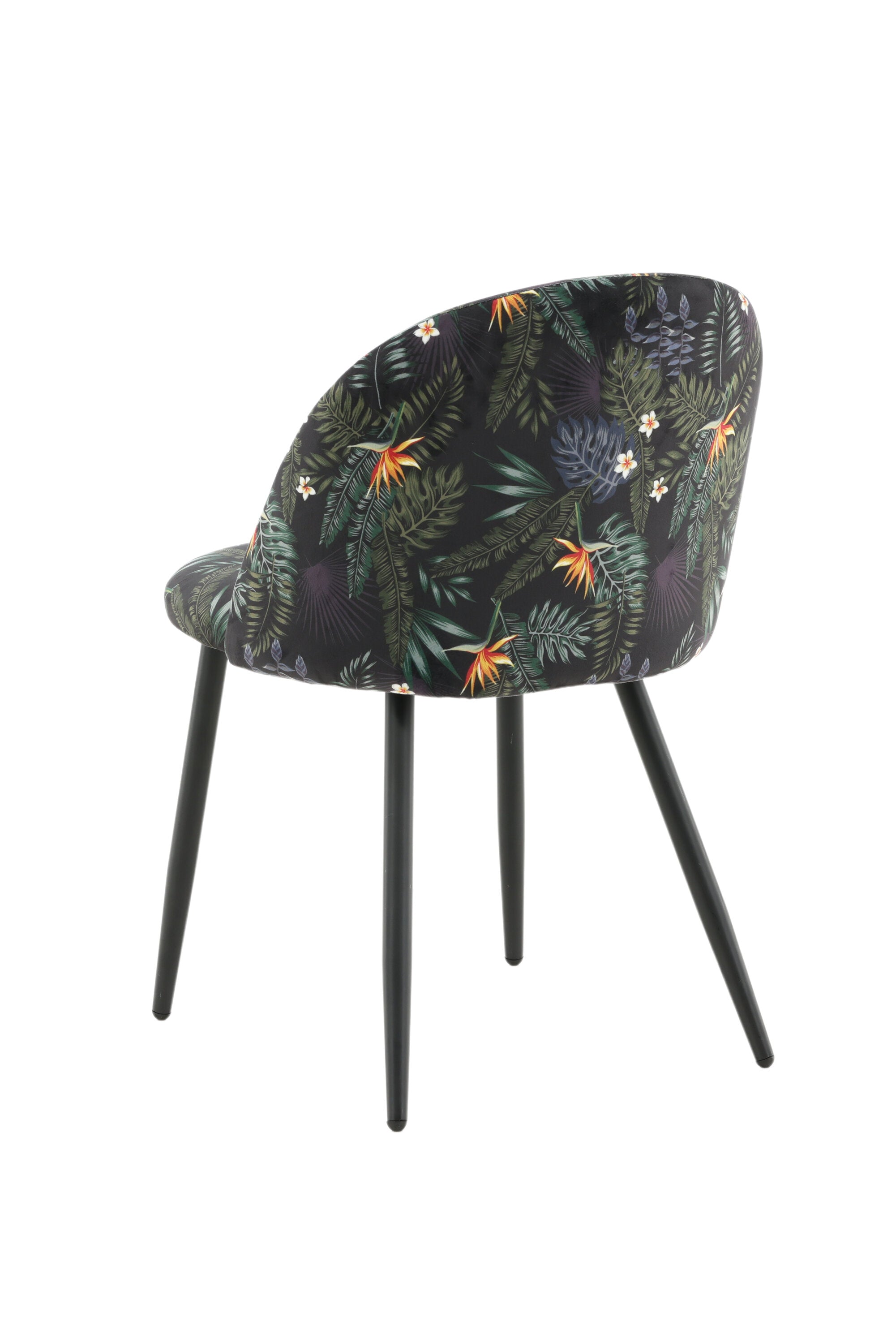 Velvet Stuhl in Flower/Schwarz präsentiert im Onlineshop von KAQTU Design AG. Schalenstuhl ist von Venture Home