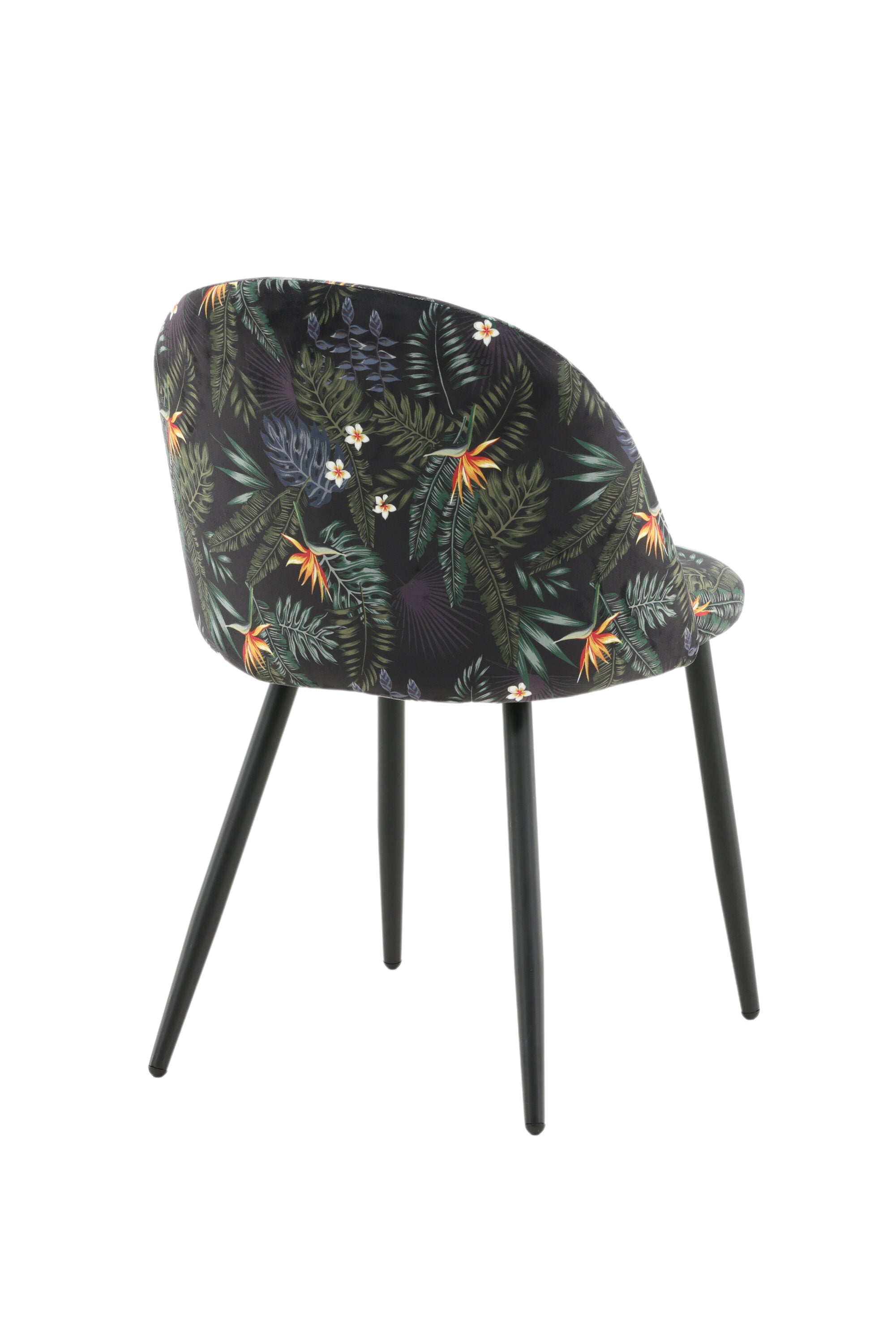 Velvet Stuhl in Flower/Schwarz präsentiert im Onlineshop von KAQTU Design AG. Schalenstuhl ist von Venture Home