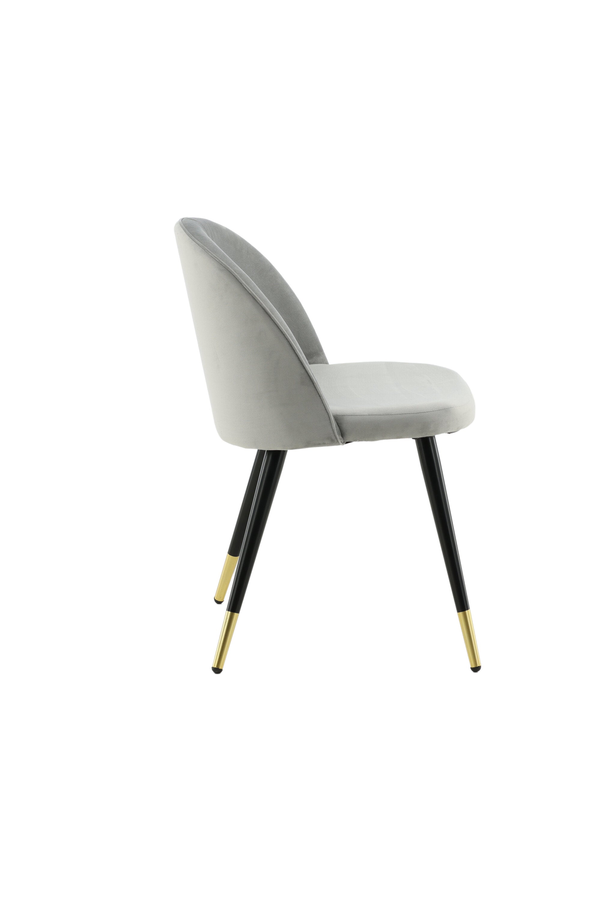 Velvet Matstol Stuhl in Grau / Schwarz / Gold präsentiert im Onlineshop von KAQTU Design AG. Schalenstuhl ist von Venture Home