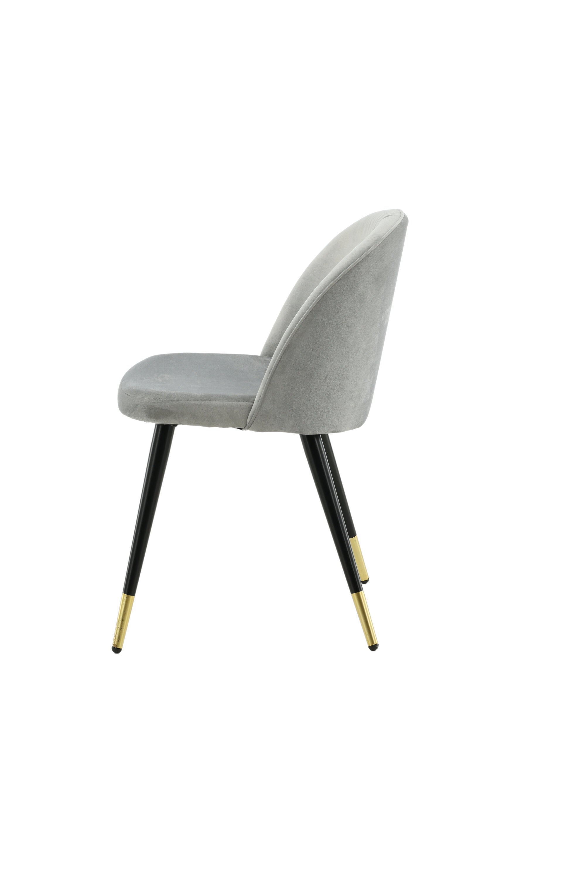 Velvet Matstol Stuhl in Grau / Schwarz / Gold präsentiert im Onlineshop von KAQTU Design AG. Schalenstuhl ist von Venture Home