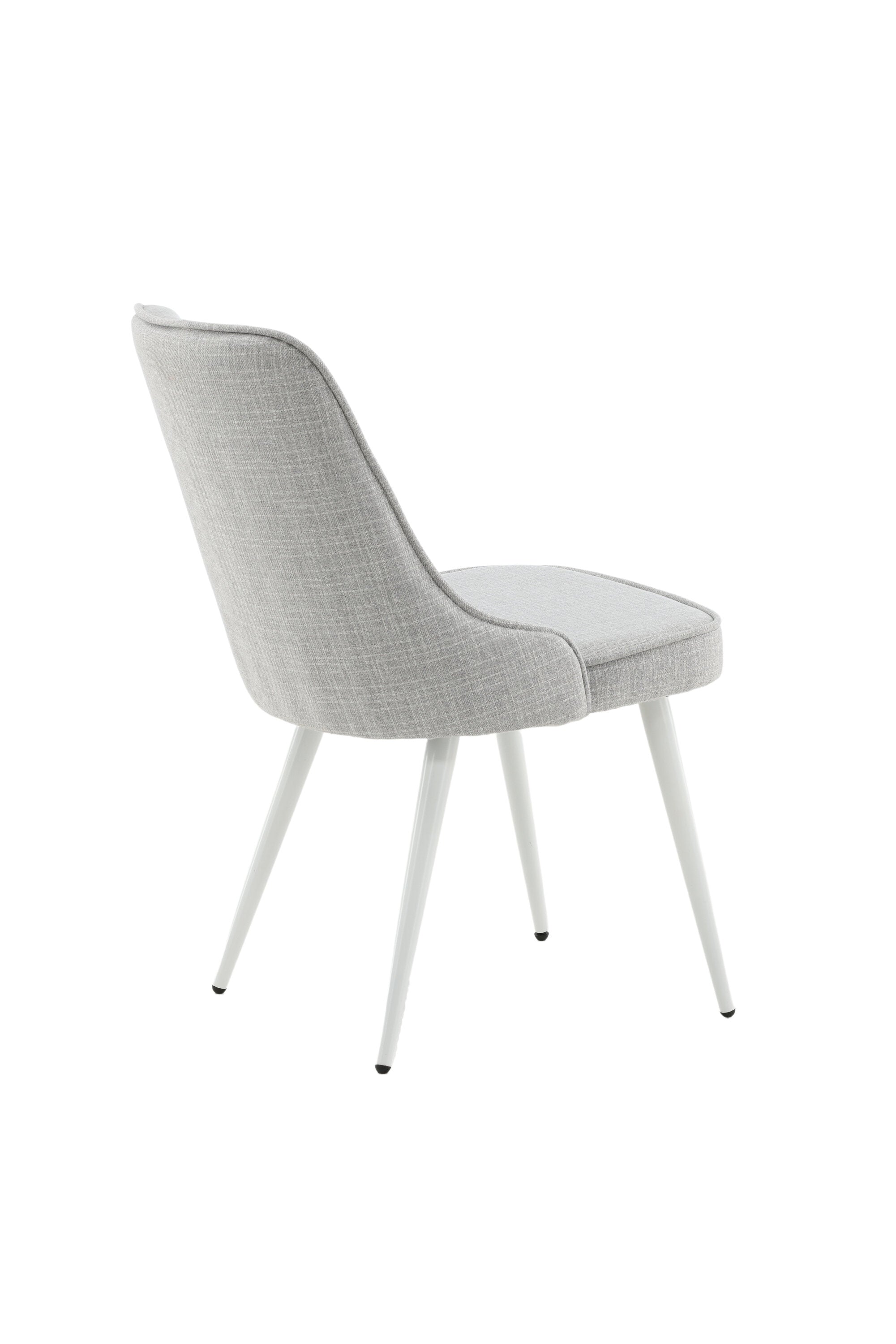 Velvet Deluxe Stuhl in Hellgrau / Weiss präsentiert im Onlineshop von KAQTU Design AG. Stuhl ist von Venture Home