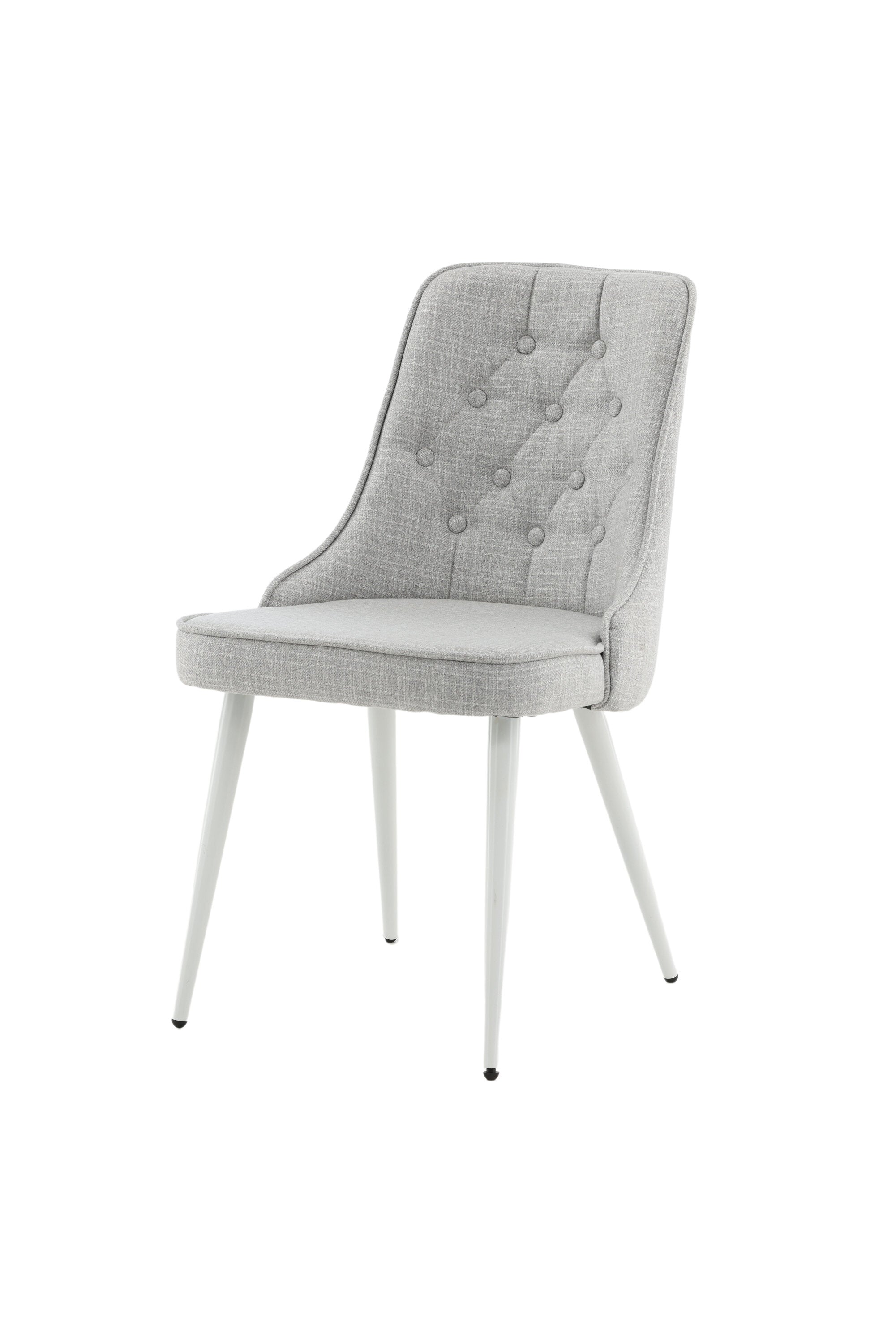 Velvet Deluxe Stuhl in Hellgrau / Weiss präsentiert im Onlineshop von KAQTU Design AG. Stuhl ist von Venture Home