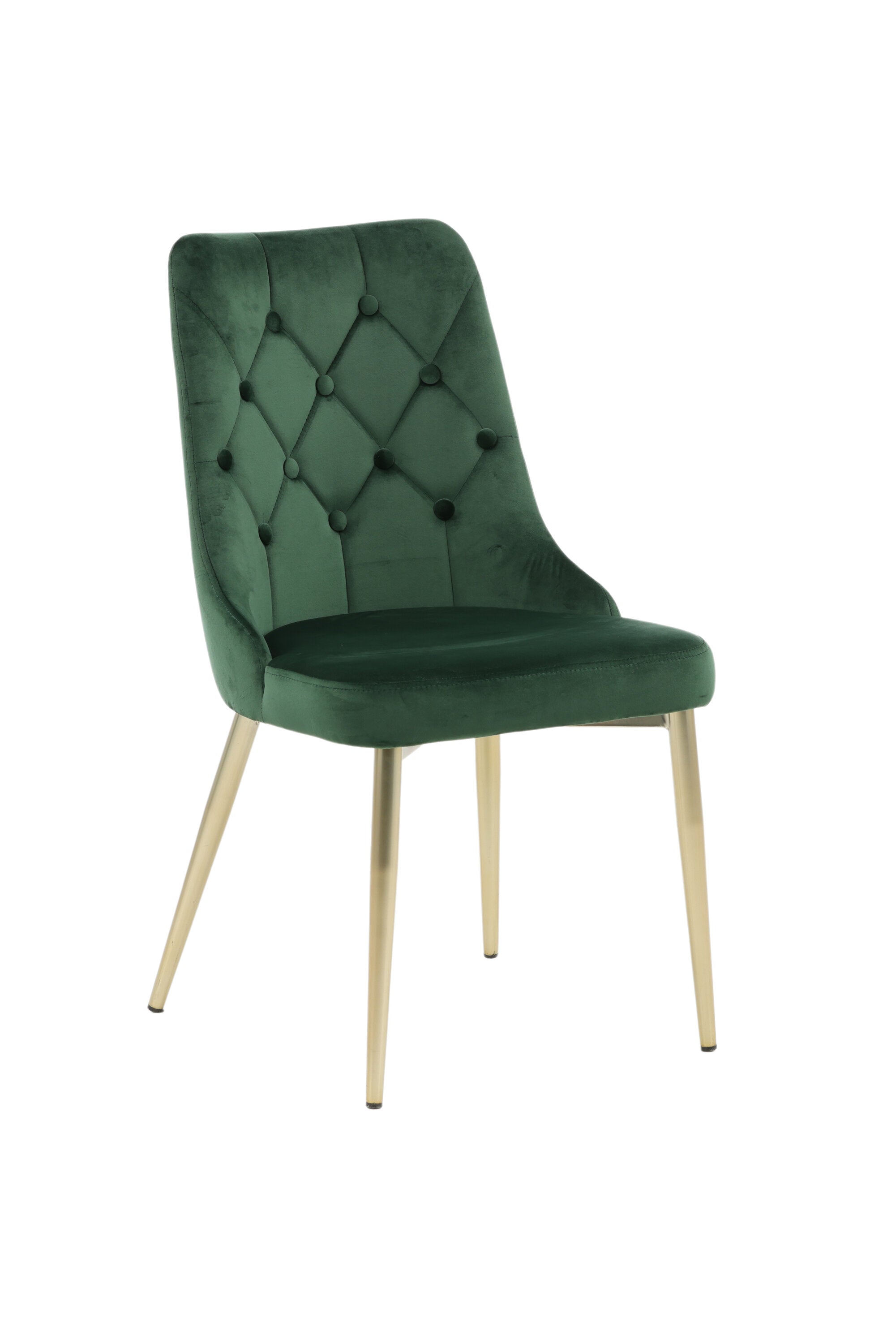 Velvet Lyx Stuhl in Grün präsentiert im Onlineshop von KAQTU Design AG. Stuhl ist von Venture Home