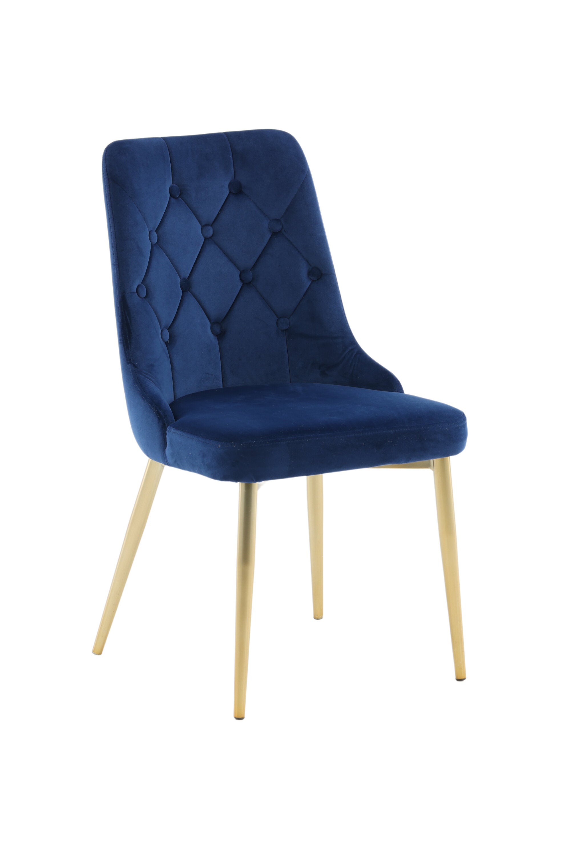 Velvet Lyx Stuhl in Blau präsentiert im Onlineshop von KAQTU Design AG. Stuhl ist von Venture Home