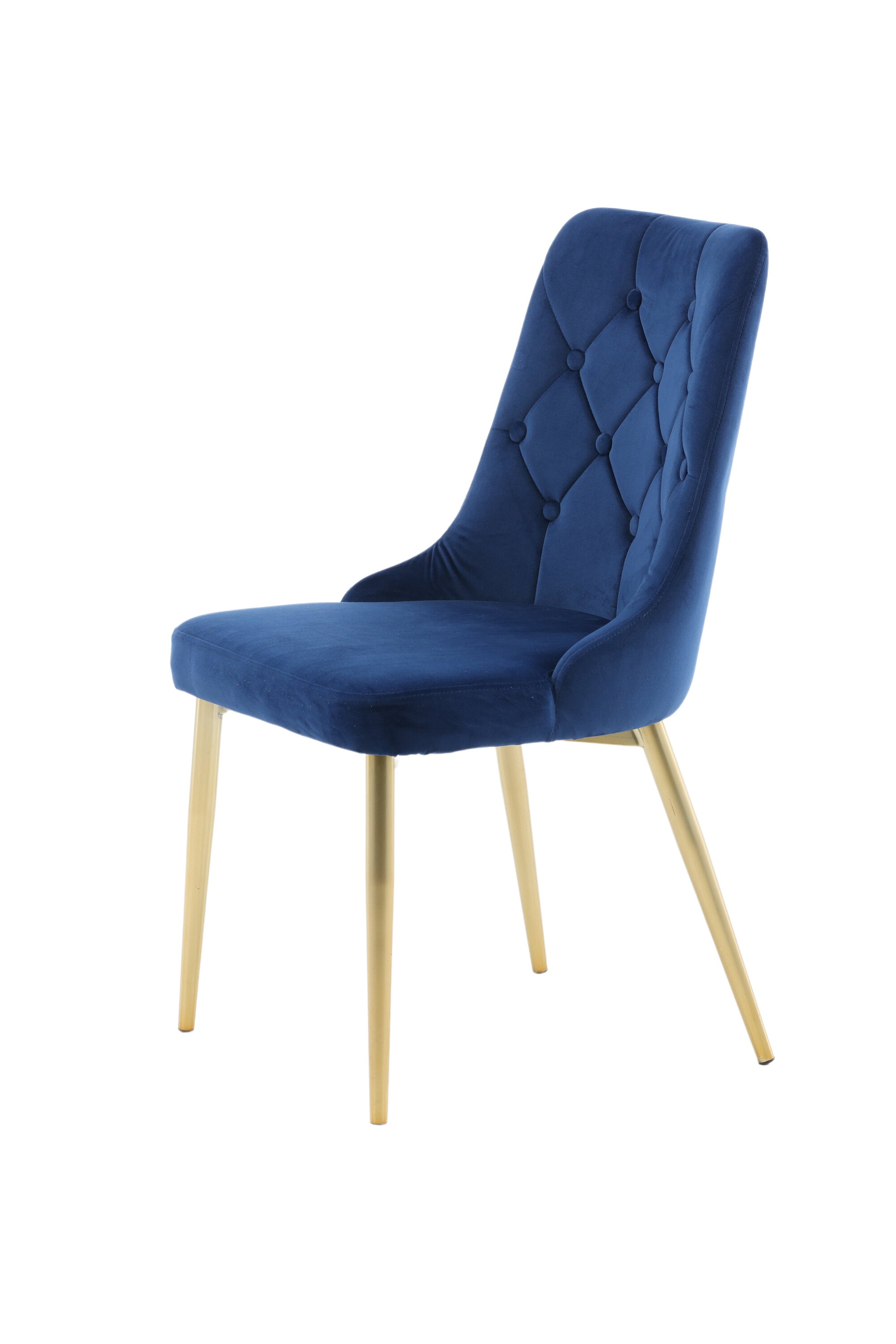 Velvet Lyx Stuhl in Blau präsentiert im Onlineshop von KAQTU Design AG. Stuhl ist von Venture Home