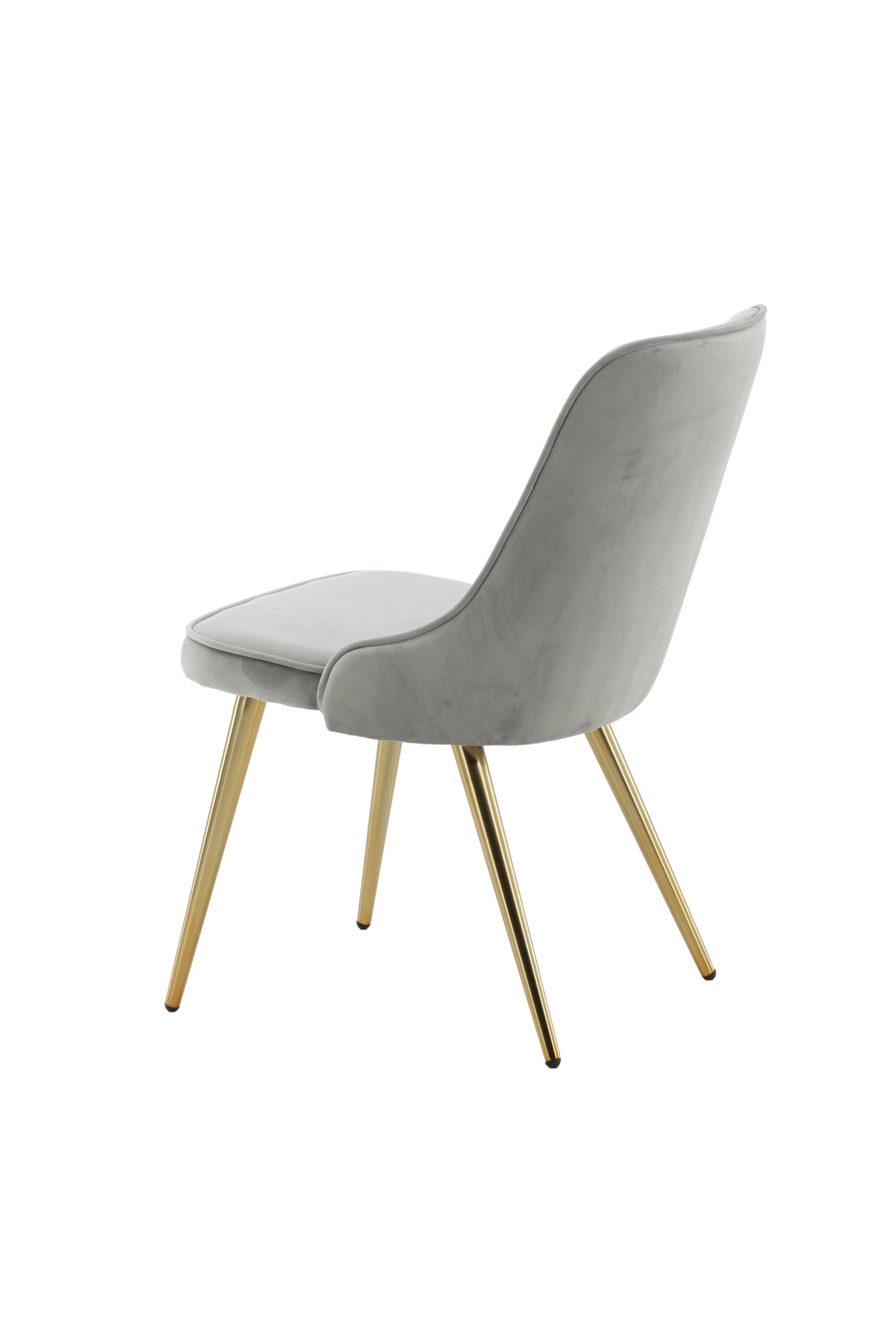 Velvet Deluxe Stuhl in Grau / Gold präsentiert im Onlineshop von KAQTU Design AG. Stuhl ist von Venture Home
