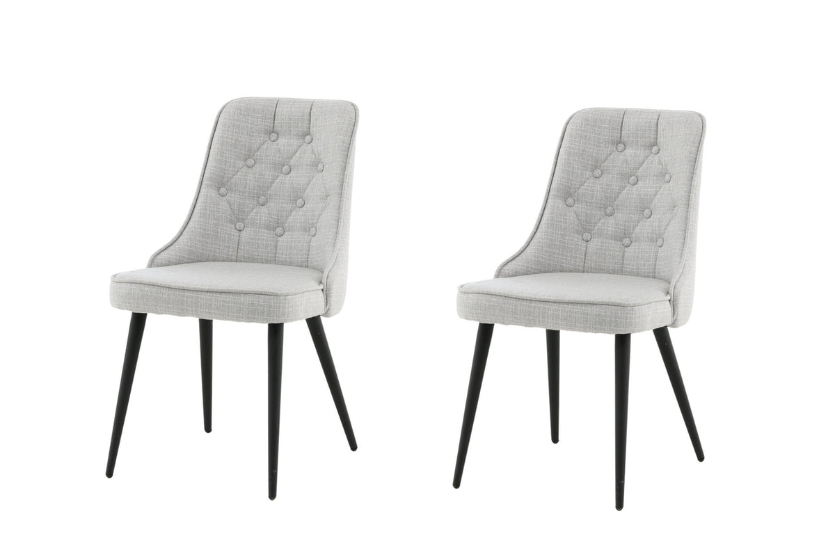 Velvet Deluxe Stuhl in Grau / Schwarz präsentiert im Onlineshop von KAQTU Design AG. Stuhl ist von Venture Home