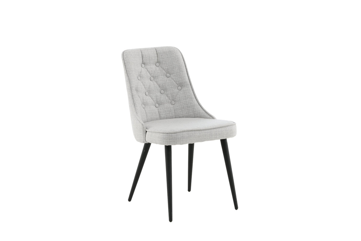 Velvet Deluxe Stuhl in Grau / Schwarz präsentiert im Onlineshop von KAQTU Design AG. Stuhl ist von Venture Home