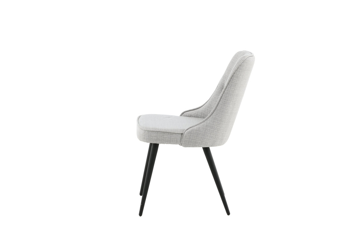 Velvet Deluxe Stuhl in Grau / Schwarz präsentiert im Onlineshop von KAQTU Design AG. Stuhl ist von Venture Home