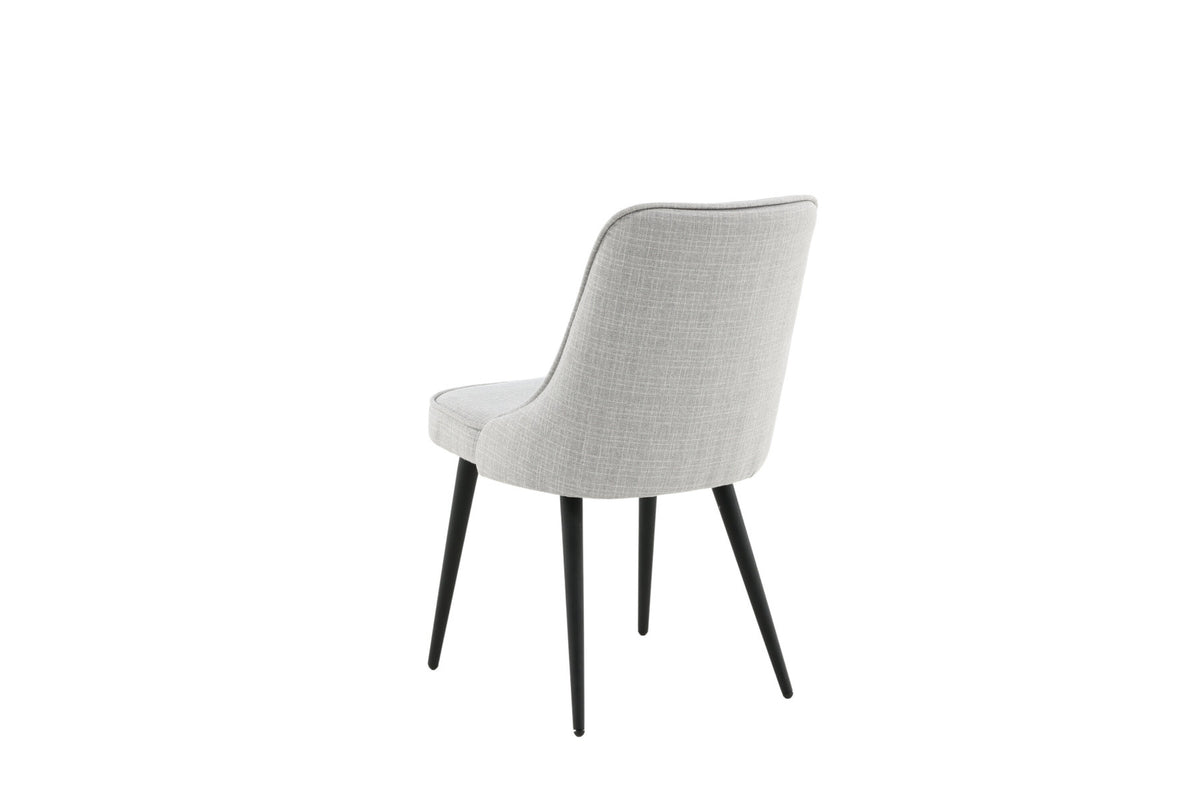 Velvet Deluxe Stuhl in Grau / Schwarz präsentiert im Onlineshop von KAQTU Design AG. Stuhl ist von Venture Home