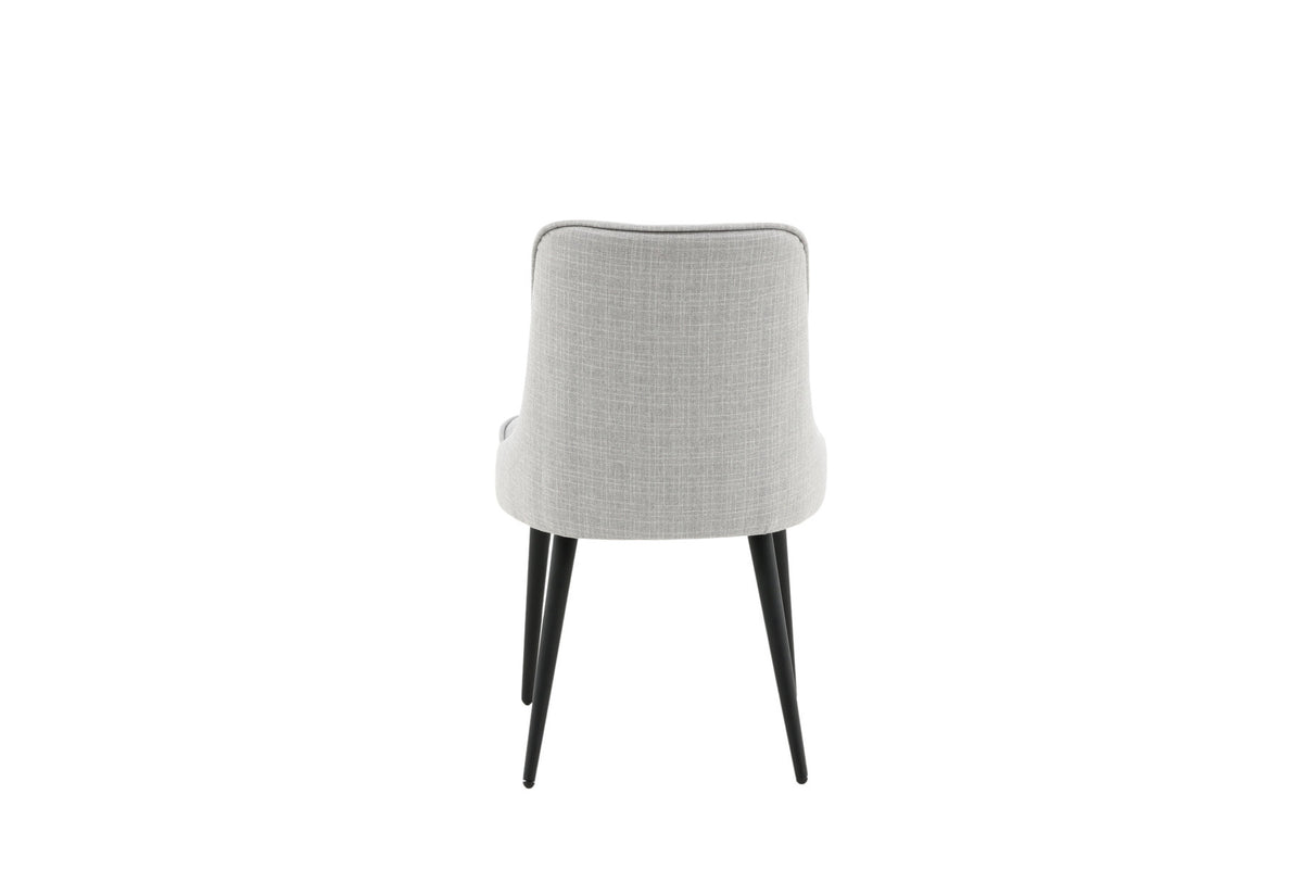 Velvet Deluxe Stuhl in Grau / Schwarz präsentiert im Onlineshop von KAQTU Design AG. Stuhl ist von Venture Home