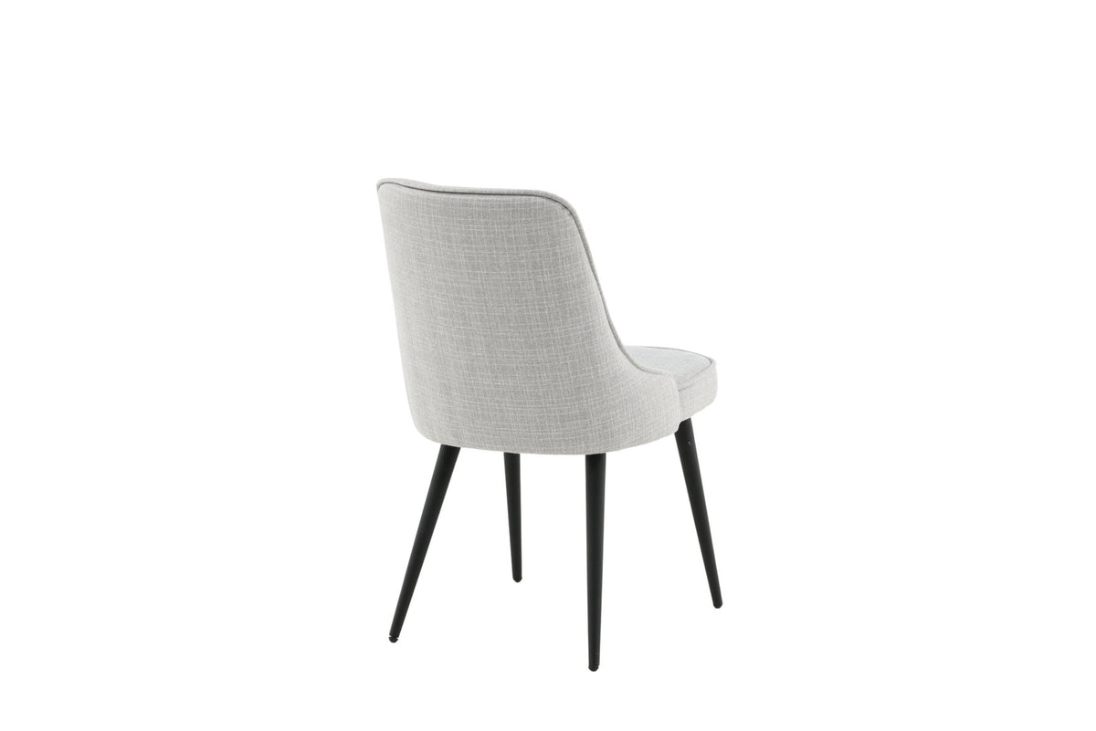 Velvet Deluxe Stuhl in Grau / Schwarz präsentiert im Onlineshop von KAQTU Design AG. Stuhl ist von Venture Home