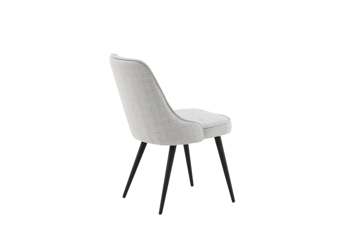 Velvet Deluxe Stuhl in Grau / Schwarz präsentiert im Onlineshop von KAQTU Design AG. Stuhl ist von Venture Home