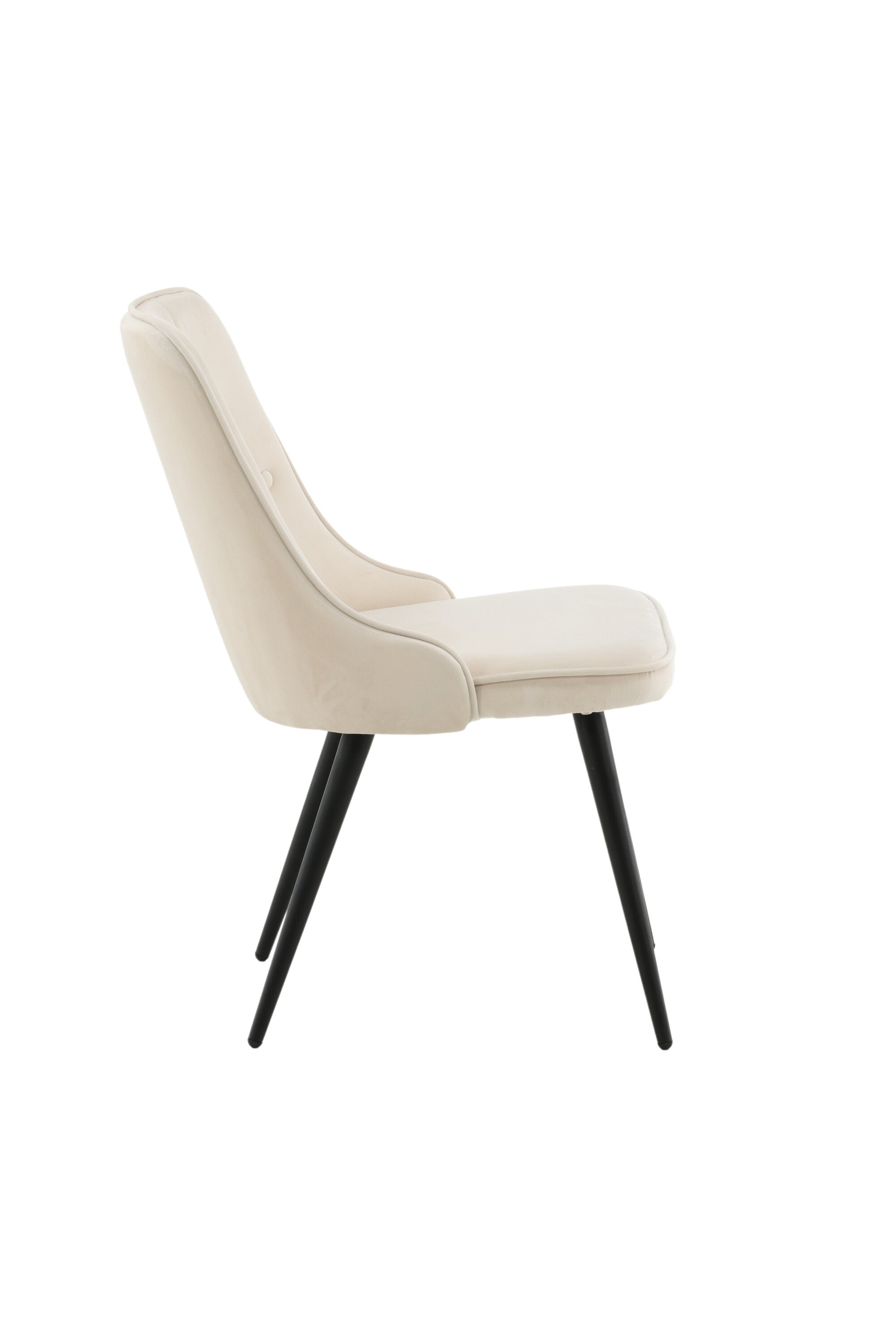 Velvet Deluxe Stuhl in Beige / Schwarz präsentiert im Onlineshop von KAQTU Design AG. Stuhl ist von Venture Home