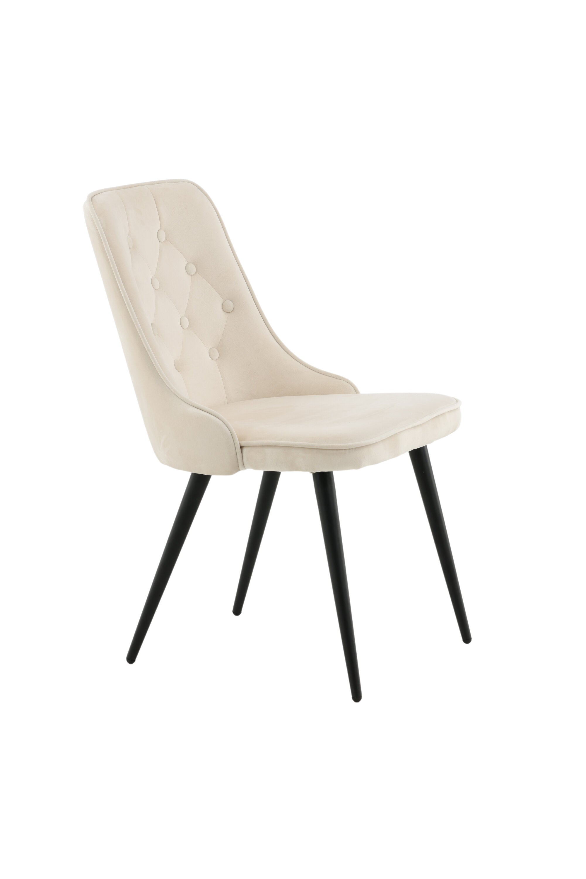 Velvet Deluxe Stuhl in Beige / Schwarz präsentiert im Onlineshop von KAQTU Design AG. Stuhl ist von Venture Home