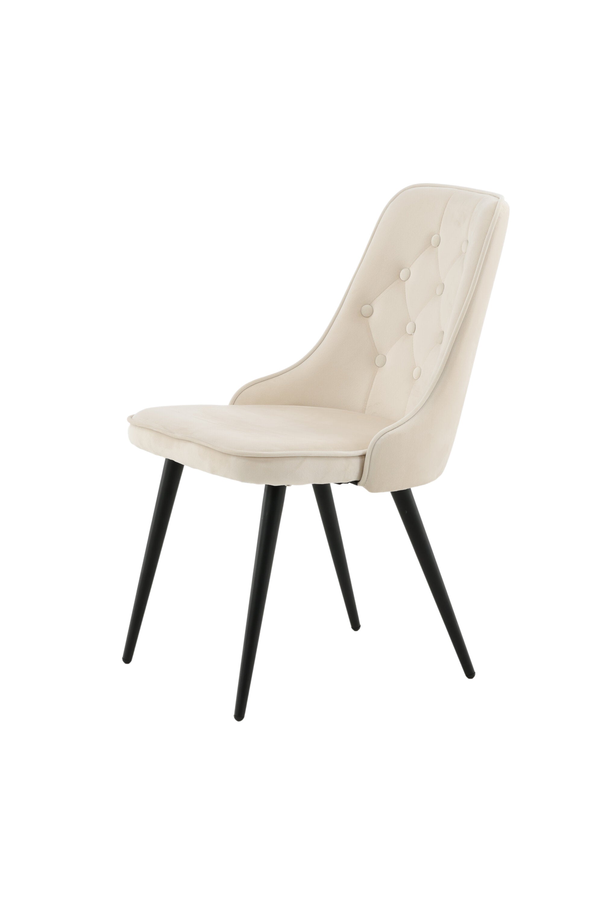 Velvet Deluxe Stuhl in Beige / Schwarz präsentiert im Onlineshop von KAQTU Design AG. Stuhl ist von Venture Home