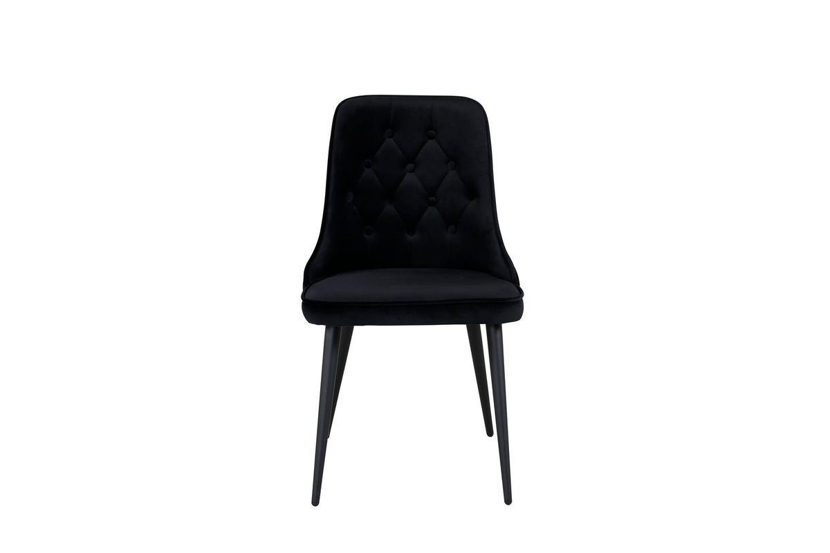 Velvet Deluxe Stuhl in Schwarz präsentiert im Onlineshop von KAQTU Design AG. Stuhl ist von Venture Home