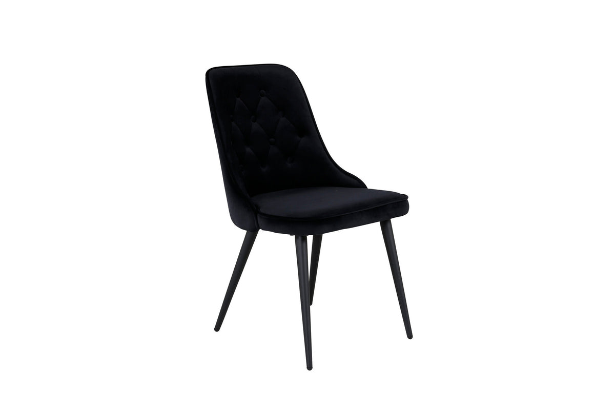 Velvet Deluxe Stuhl in Schwarz präsentiert im Onlineshop von KAQTU Design AG. Stuhl ist von Venture Home