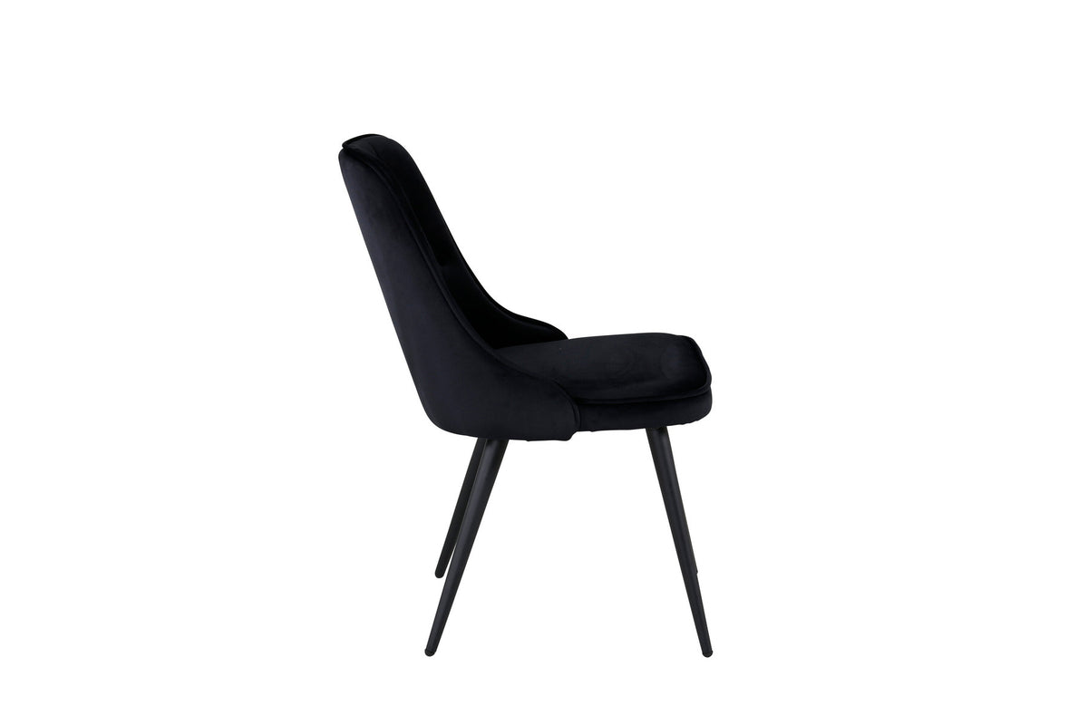 Velvet Deluxe Stuhl in Schwarz präsentiert im Onlineshop von KAQTU Design AG. Stuhl ist von Venture Home