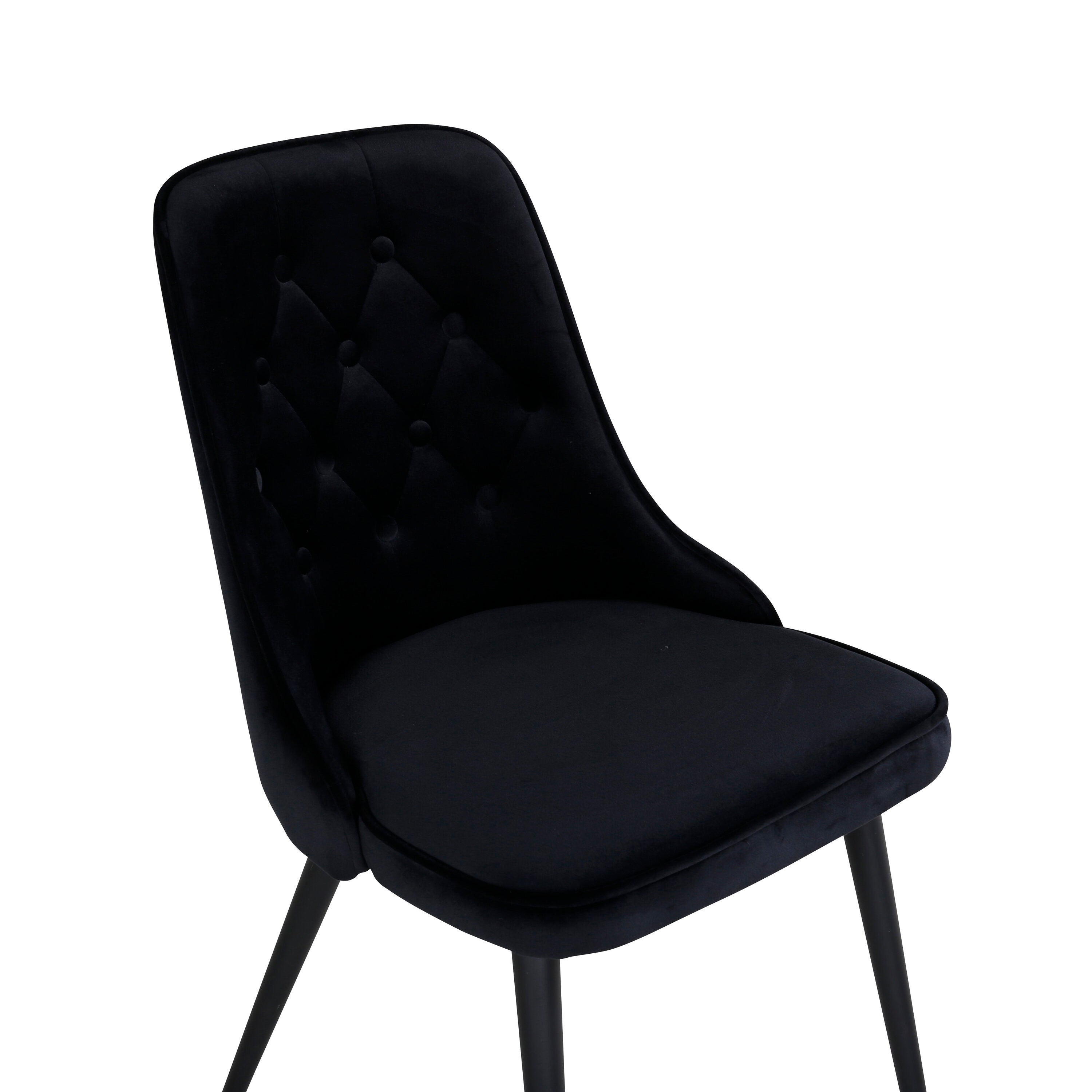Velvet Deluxe Stuhl in Schwarz präsentiert im Onlineshop von KAQTU Design AG. Stuhl ist von Venture Home