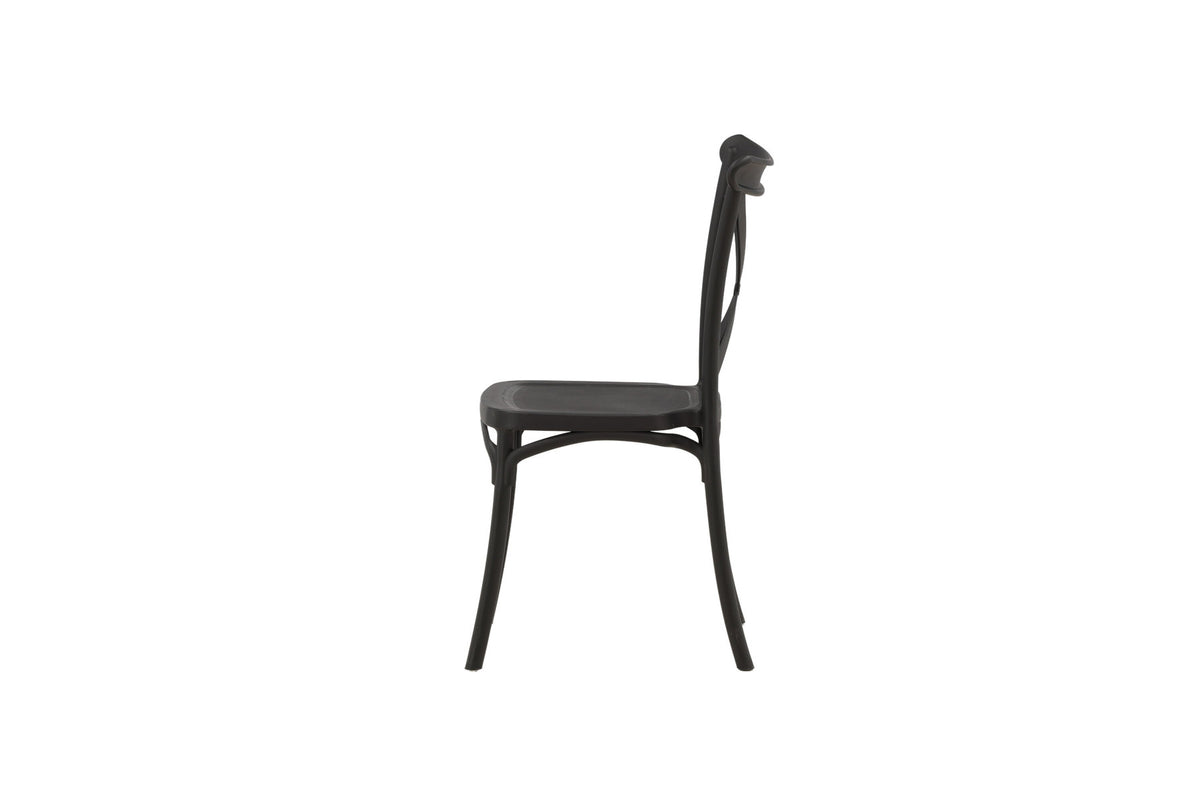 Crosett Stuhl in Schwarz präsentiert im Onlineshop von KAQTU Design AG. Stuhl ist von Venture Home