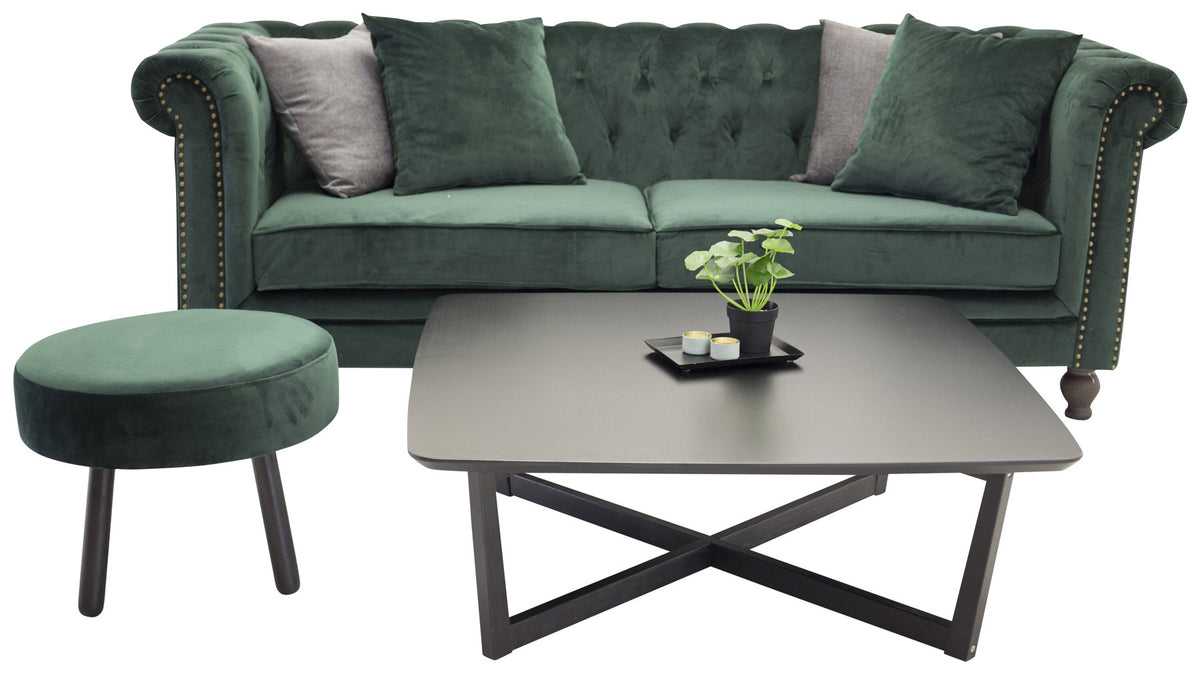 Velvet 3-Sitzer Sofa in Mossgrün präsentiert im Onlineshop von KAQTU Design AG. 3er Sofa ist von Venture Home