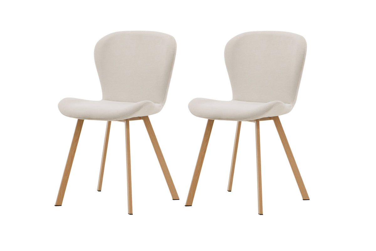 Lilja Esszimmerstuhl in Beige/Eiche präsentiert im Onlineshop von KAQTU Design AG. Stuhl ist von Venture Home