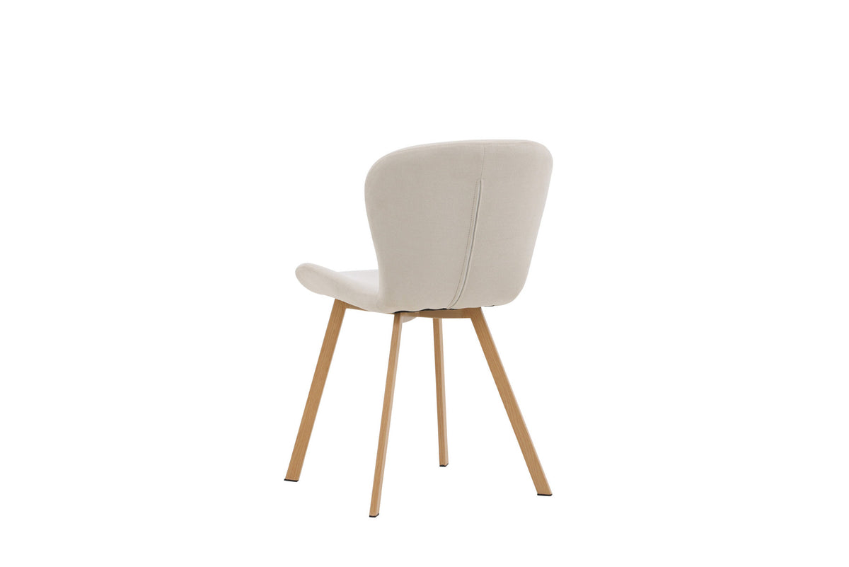 Lilja Esszimmerstuhl in Beige/Eiche präsentiert im Onlineshop von KAQTU Design AG. Stuhl ist von Venture Home