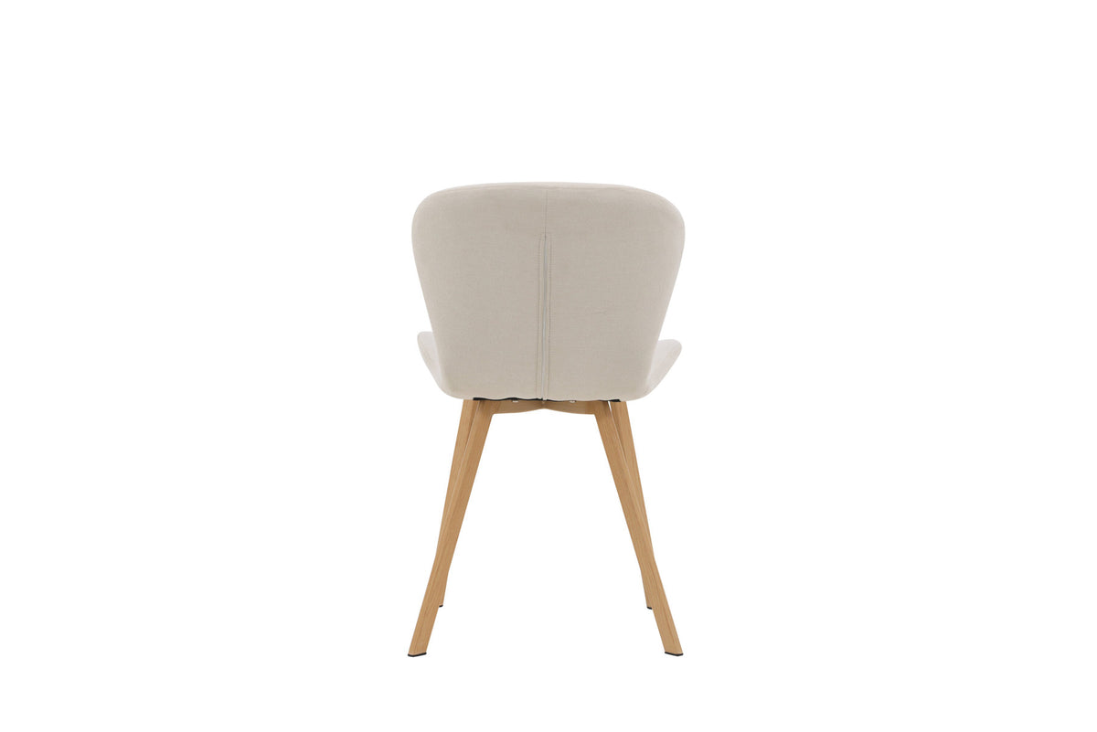Lilja Esszimmerstuhl in Beige/Eiche präsentiert im Onlineshop von KAQTU Design AG. Stuhl ist von Venture Home