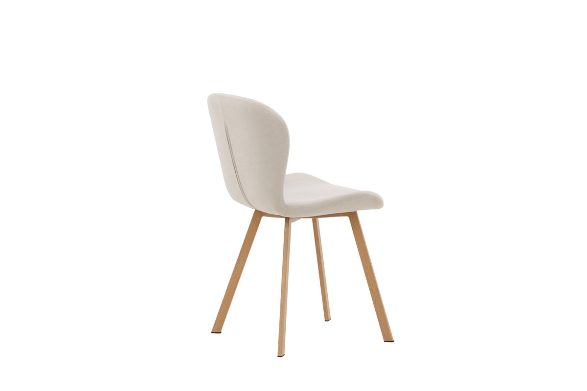 Lilja Esszimmerstuhl in Beige/Eiche präsentiert im Onlineshop von KAQTU Design AG. Stuhl ist von Venture Home