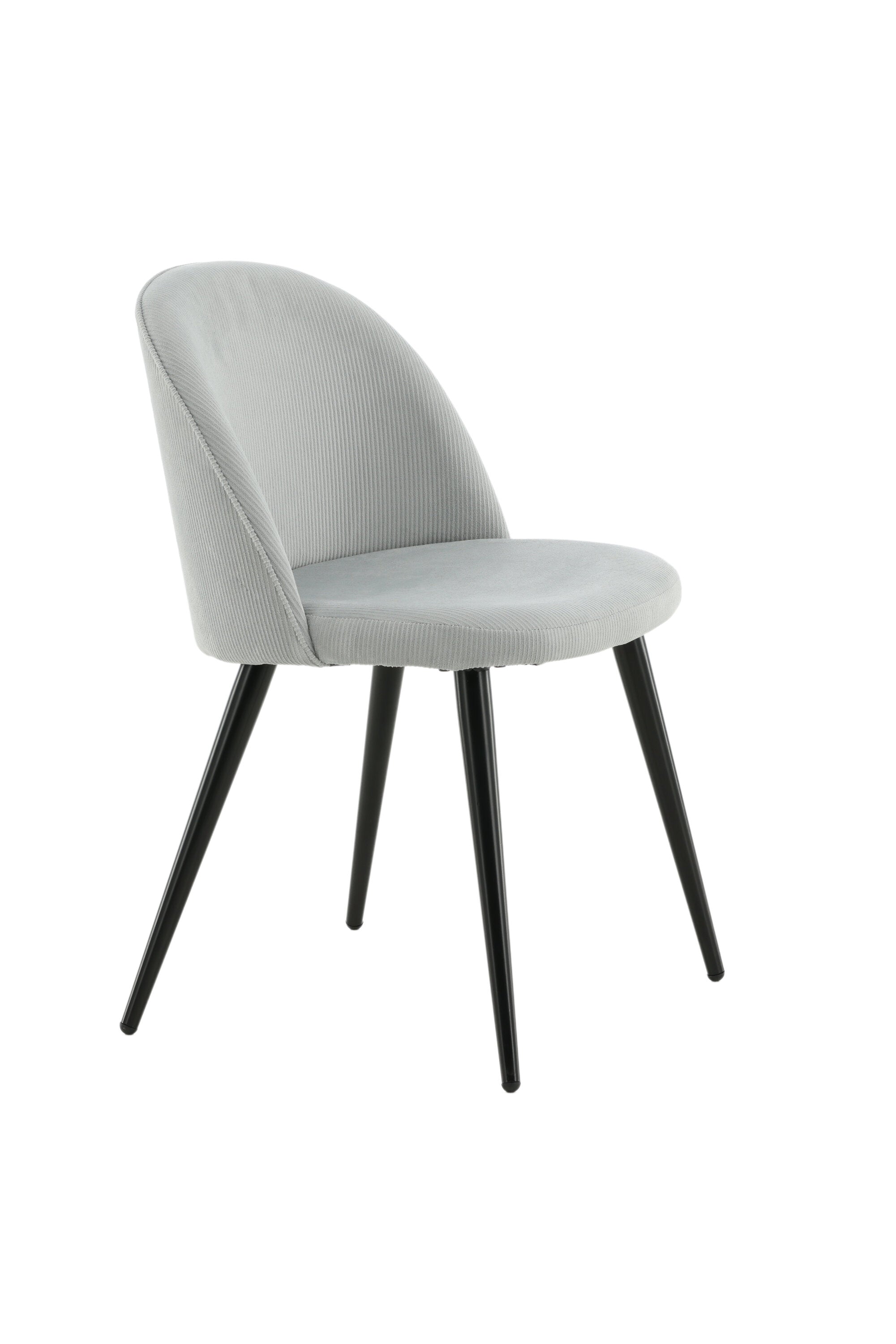 Velvet Matstol Manchester Stuhl in Hellgrau / Schwarz präsentiert im Onlineshop von KAQTU Design AG. Schalenstuhl ist von Venture Home