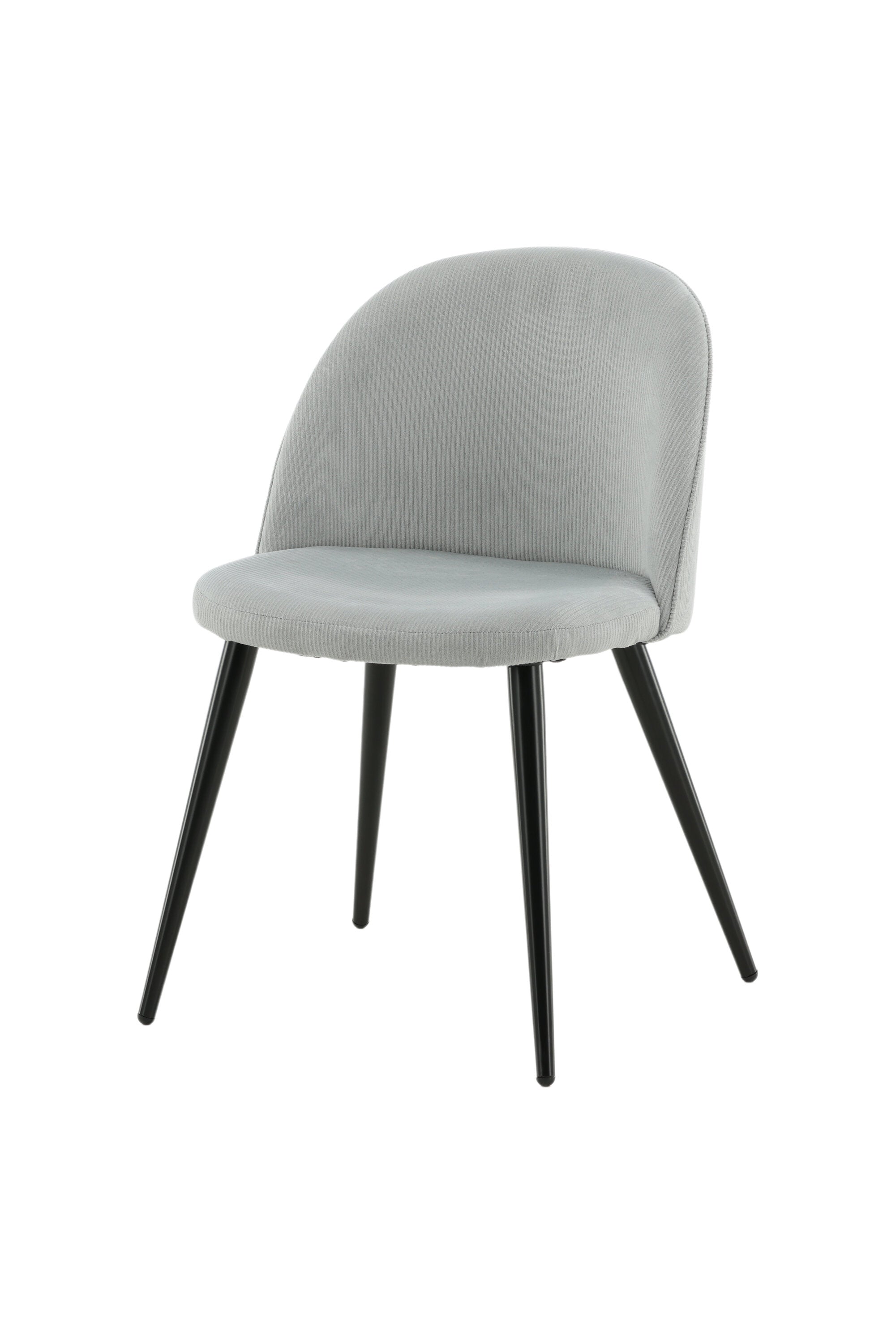 Velvet Matstol Manchester Stuhl in Hellgrau / Schwarz präsentiert im Onlineshop von KAQTU Design AG. Schalenstuhl ist von Venture Home