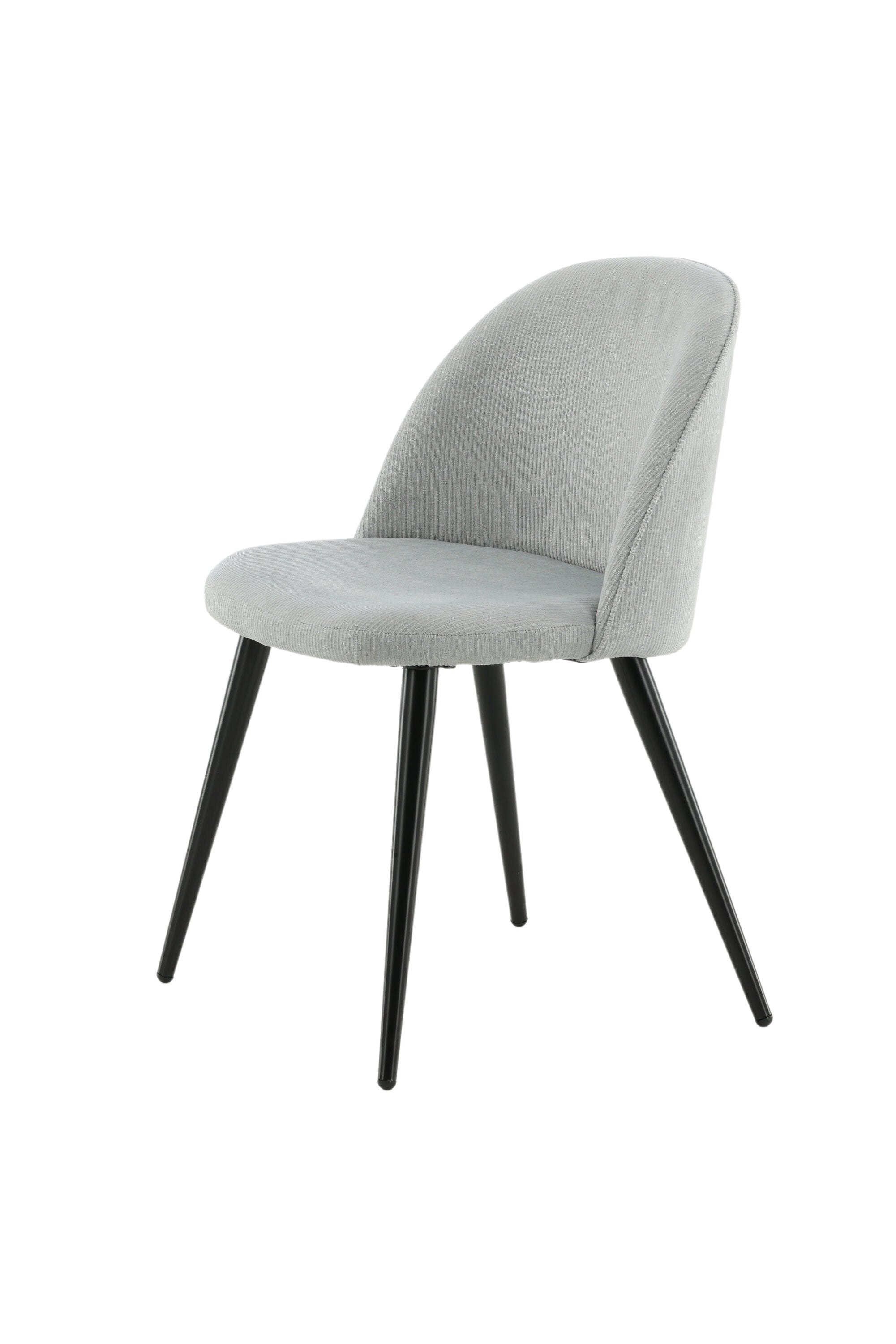 Velvet Matstol Manchester Stuhl in Hellgrau / Schwarz präsentiert im Onlineshop von KAQTU Design AG. Schalenstuhl ist von Venture Home