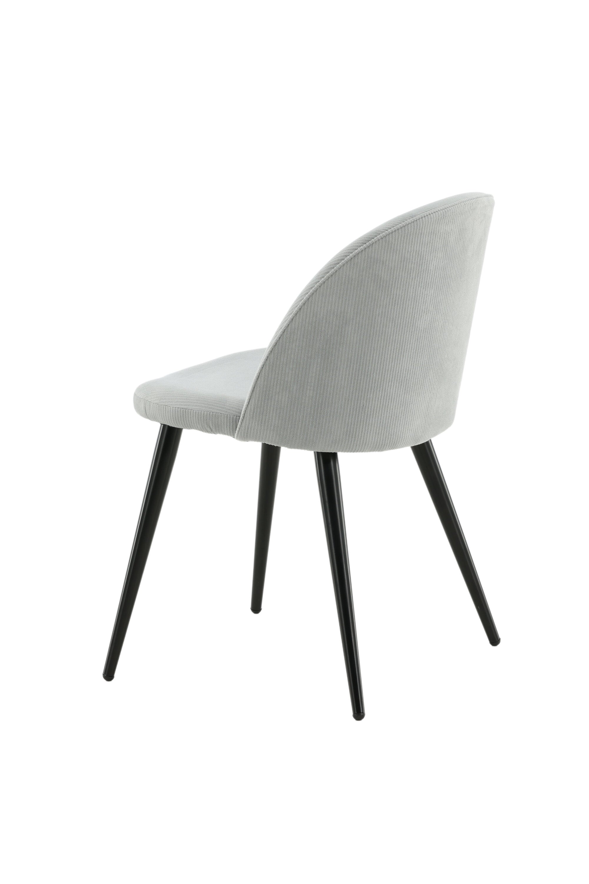Velvet Matstol Manchester Stuhl in Hellgrau / Schwarz präsentiert im Onlineshop von KAQTU Design AG. Schalenstuhl ist von Venture Home