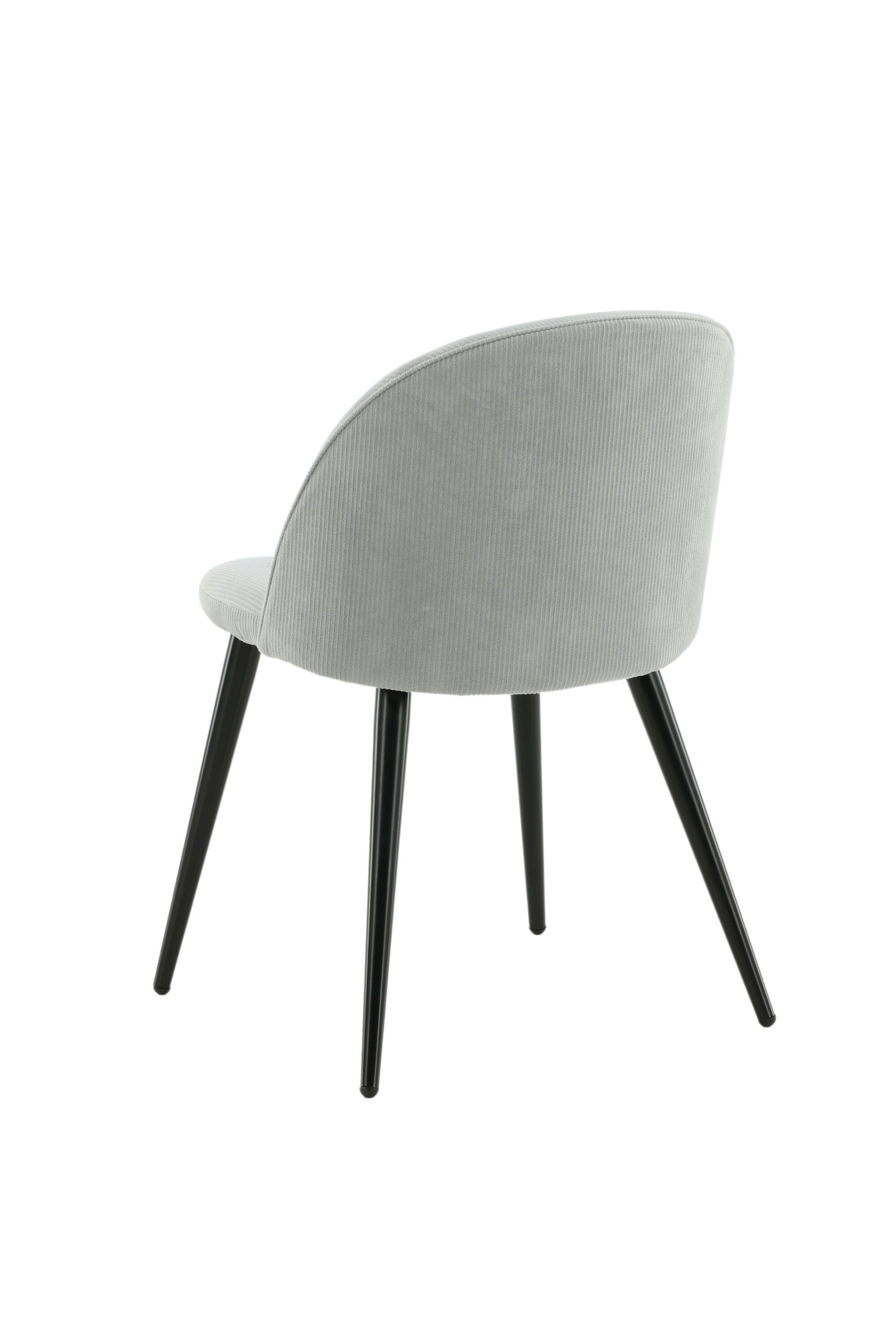 Velvet Matstol Manchester Stuhl in Hellgrau / Schwarz präsentiert im Onlineshop von KAQTU Design AG. Schalenstuhl ist von Venture Home