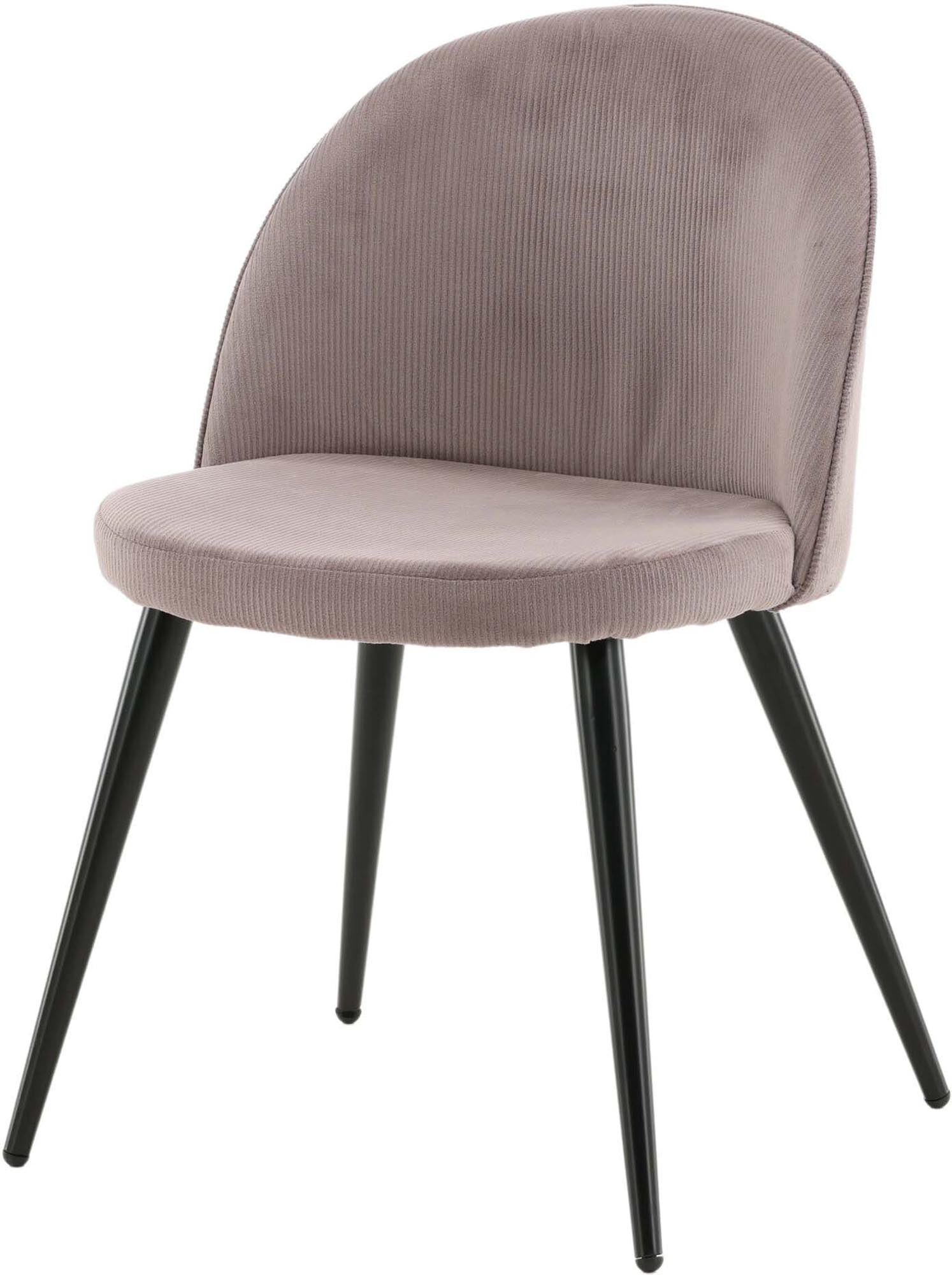 Eleganter Velvet Matstol Manchester Stuhl in altrosa Cord, ideal für modernes Esszimmer. Komfortabel, stabil, stilvoll.