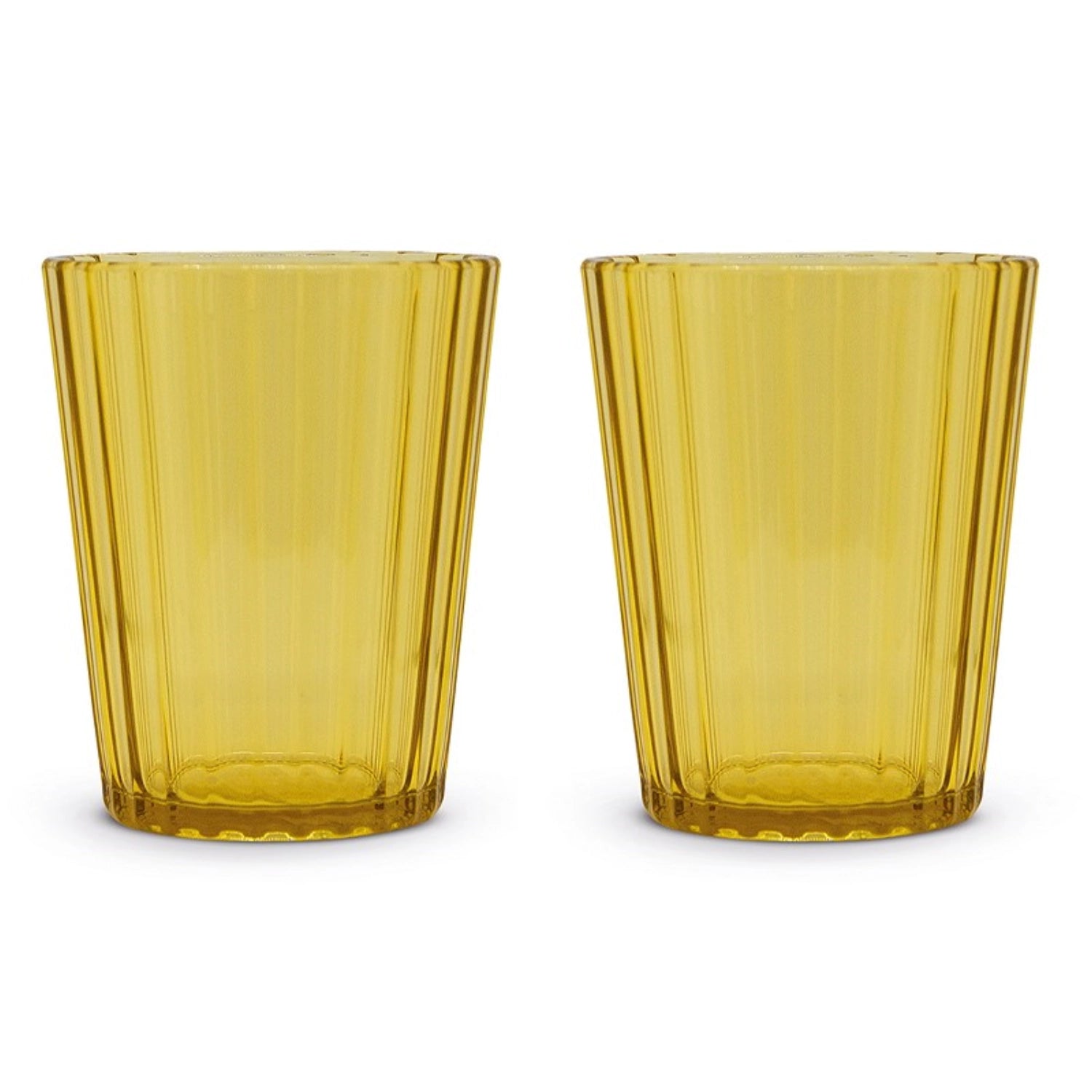 2er Set transparente Acrylgläser, 350 ml, mit modernem, schlichten Design.