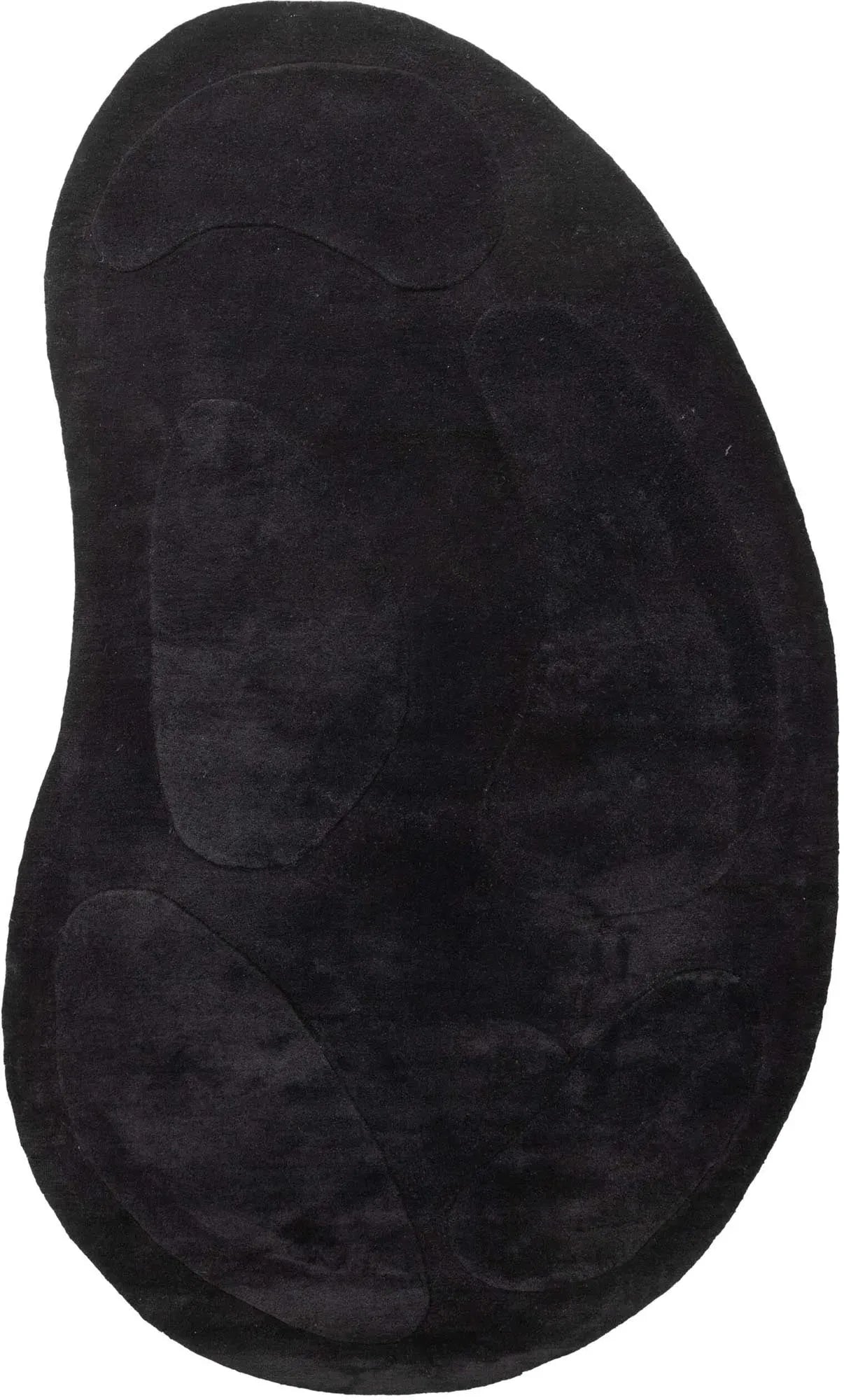 Eleganter Enard-Teppich: 290x175 cm, tiefschwarz, aus Wolle & Baumwolle. Komfortabel, langlebig, pflegeleicht. Ideal für jeden Raum.