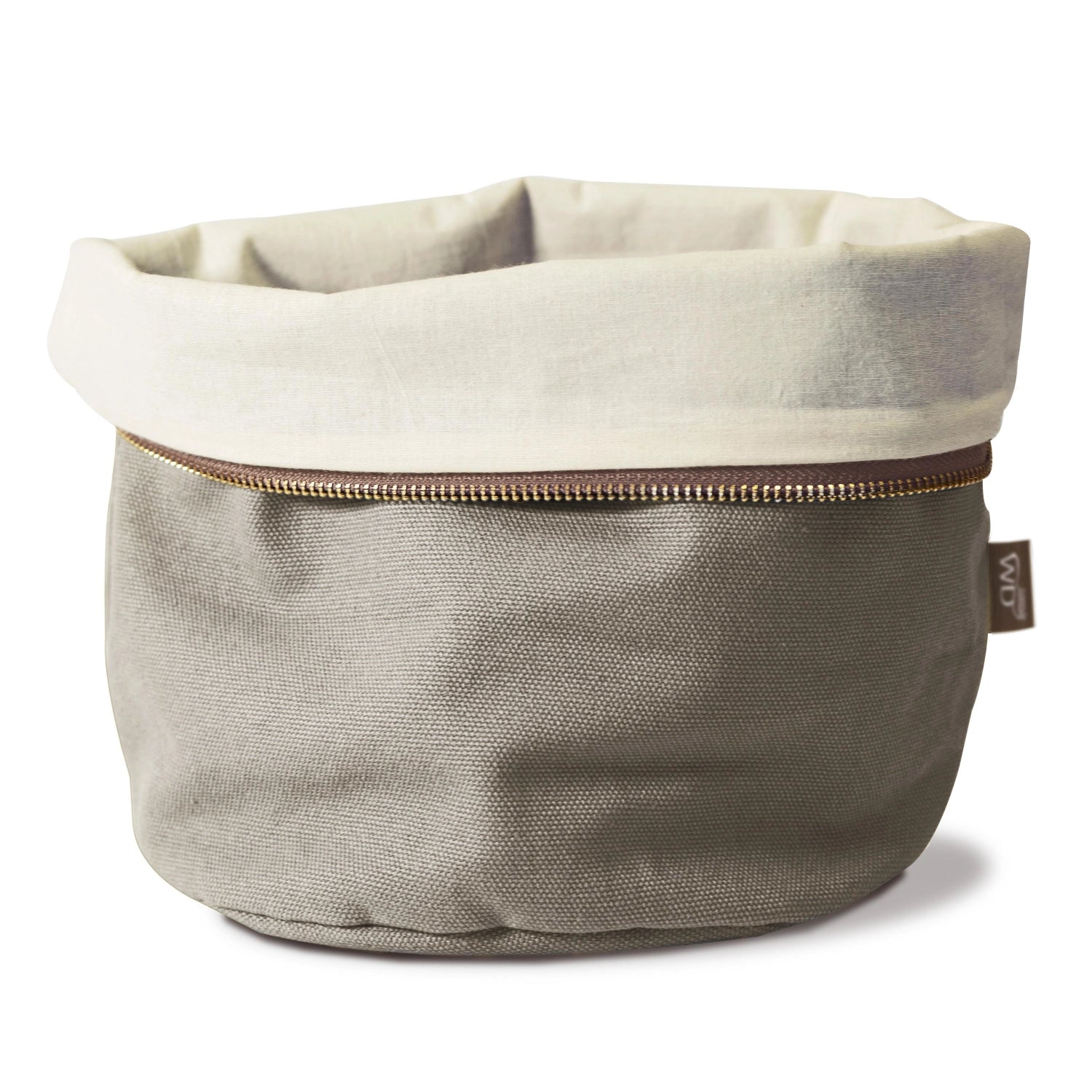 Brottasche aus Baumwolle 20cm beheizbar, grau in Silber präsentiert im Onlineshop von KAQTU Design AG. Brotsack ist von Easy Life