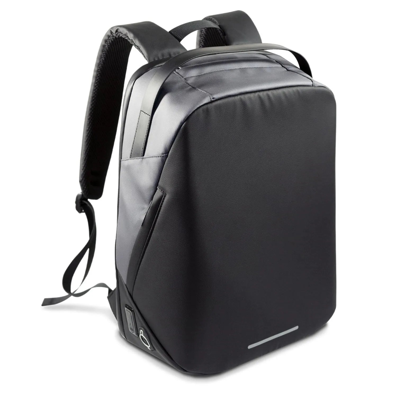 City Life Rucksack: 19L, 32x15x40cm, grau, aus recyceltem PET, umweltfreundlich, robust, modern, komfortabel, ideal für Alltag.