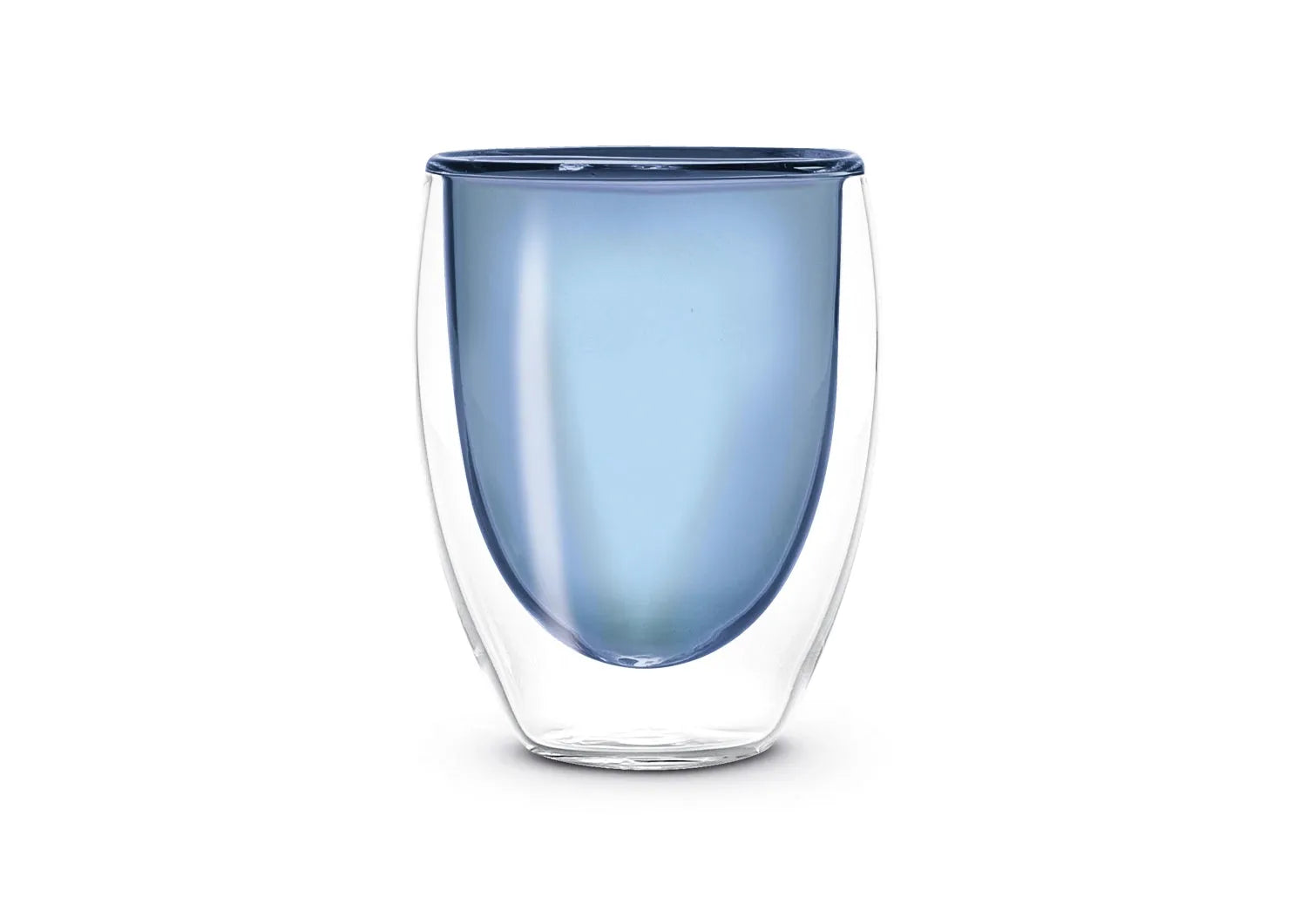 Elegantes 2er Set doppelwandige Teegläser in Blau, 220ml, von Easy Life. Perfekt für stilvollen Teegenuss.