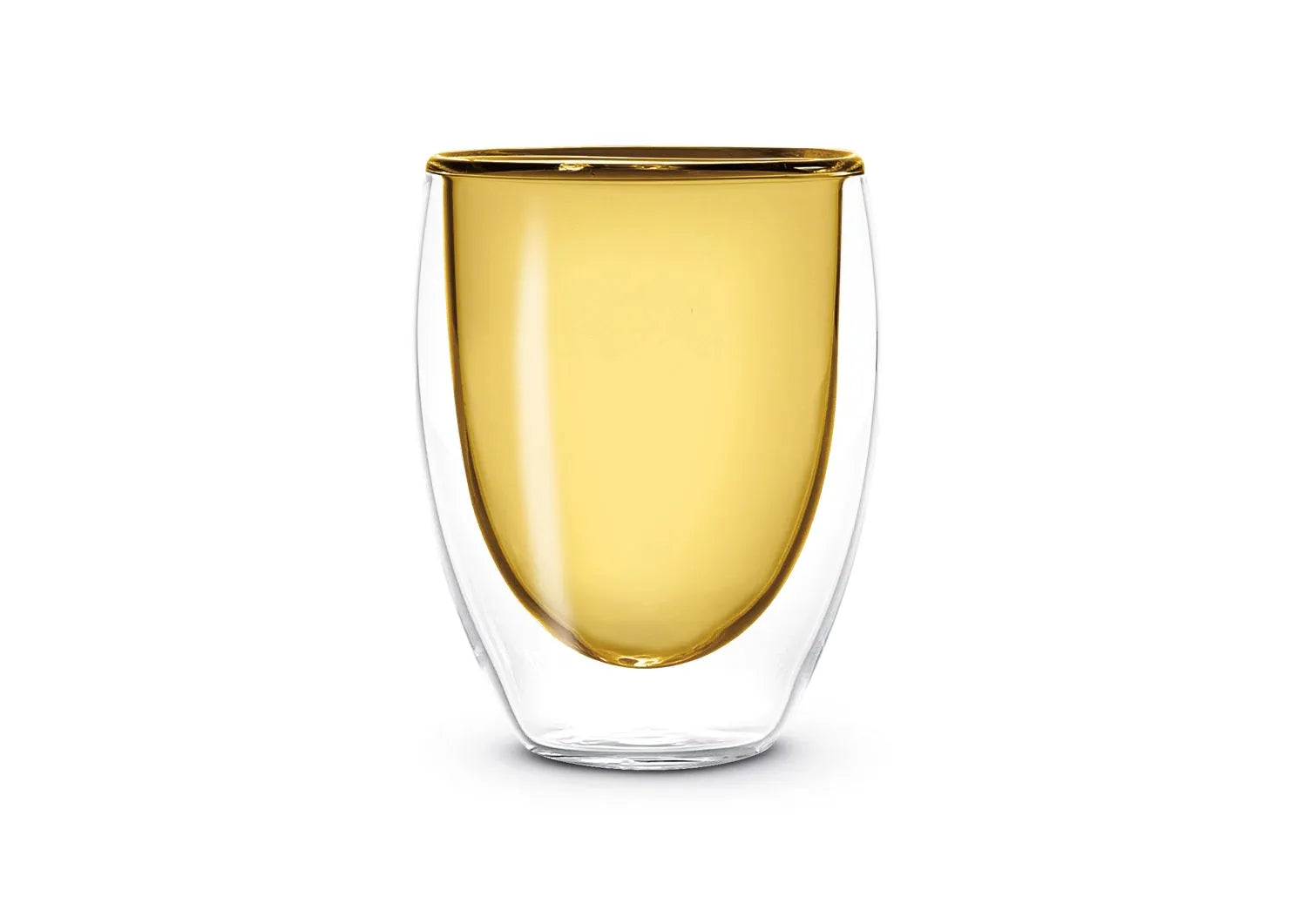 Elegantes 2er Set doppelwandige Teegläser in Gelb, 220ml, von Easy Life. Perfekt für stilvollen Teegenuss.