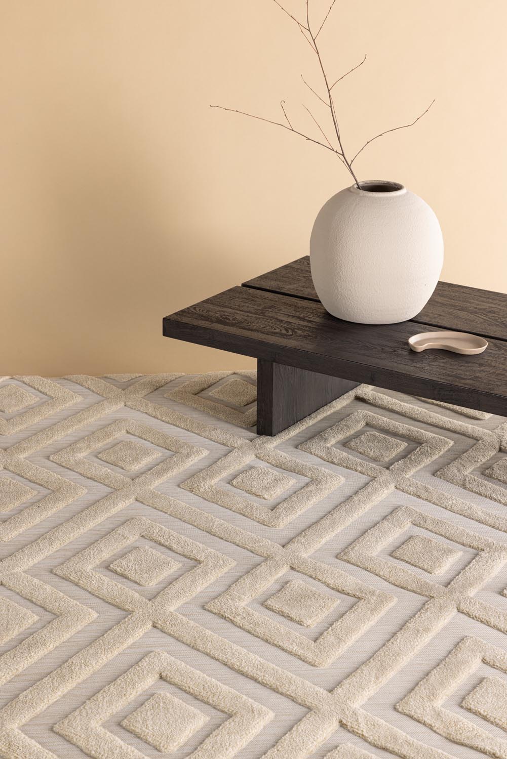 Pia Teppich in Beige präsentiert im Onlineshop von KAQTU Design AG. Teppich ist von Venture Home