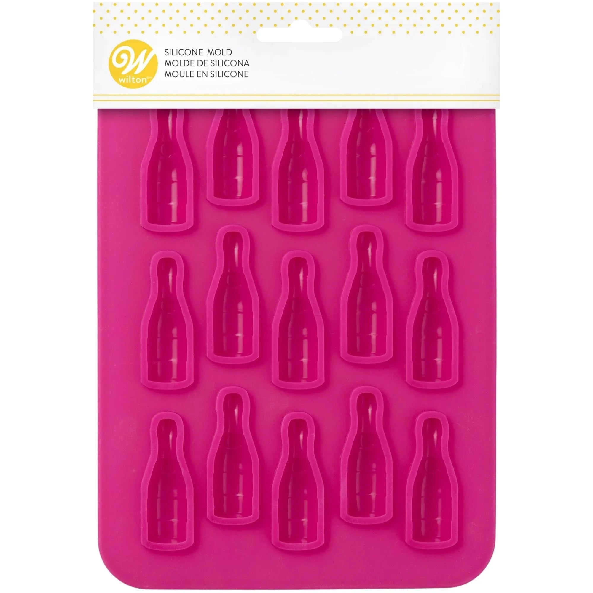 Candy Mold 15er Prosecco von Wilton: 15 Formen für kreative Schoko- und Fondantkreationen. Flexibel, spülmaschinenfest, ideal für jeden Anlass.