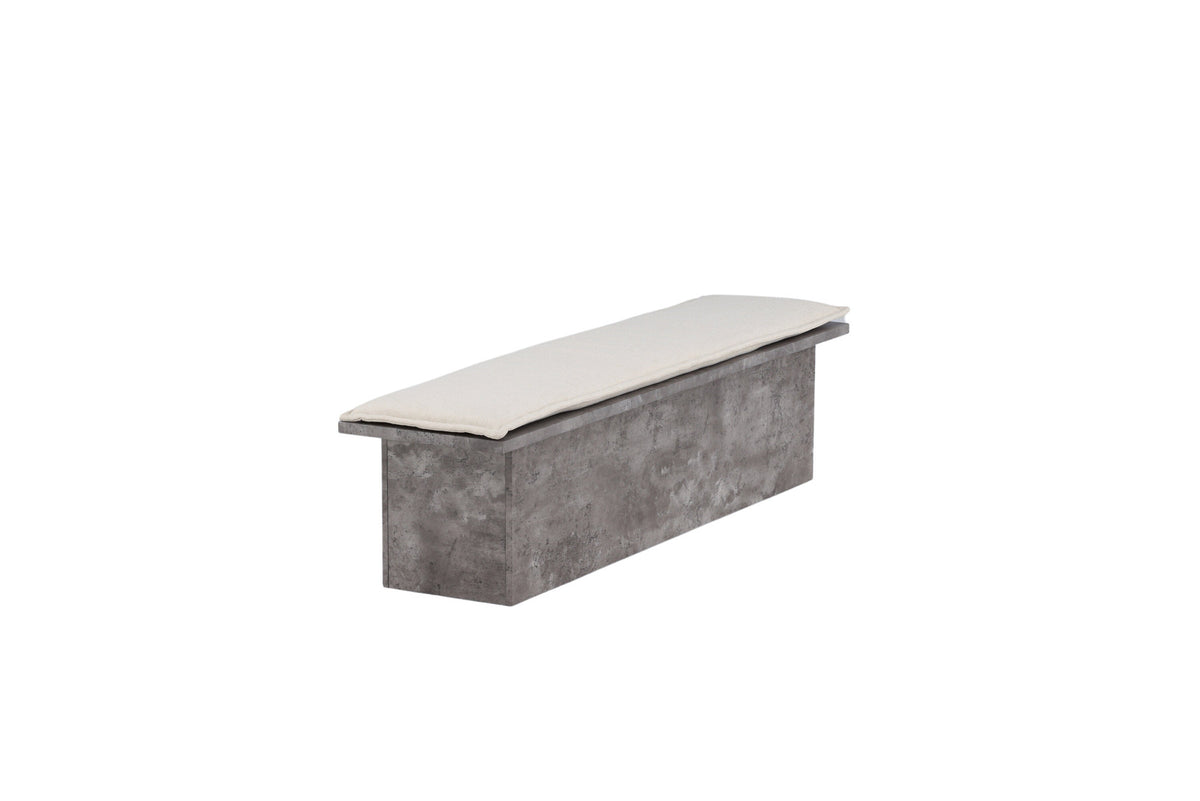 Kellogg Bank in Grau präsentiert im Onlineshop von KAQTU Design AG. Sitzbank ist von Venture Home