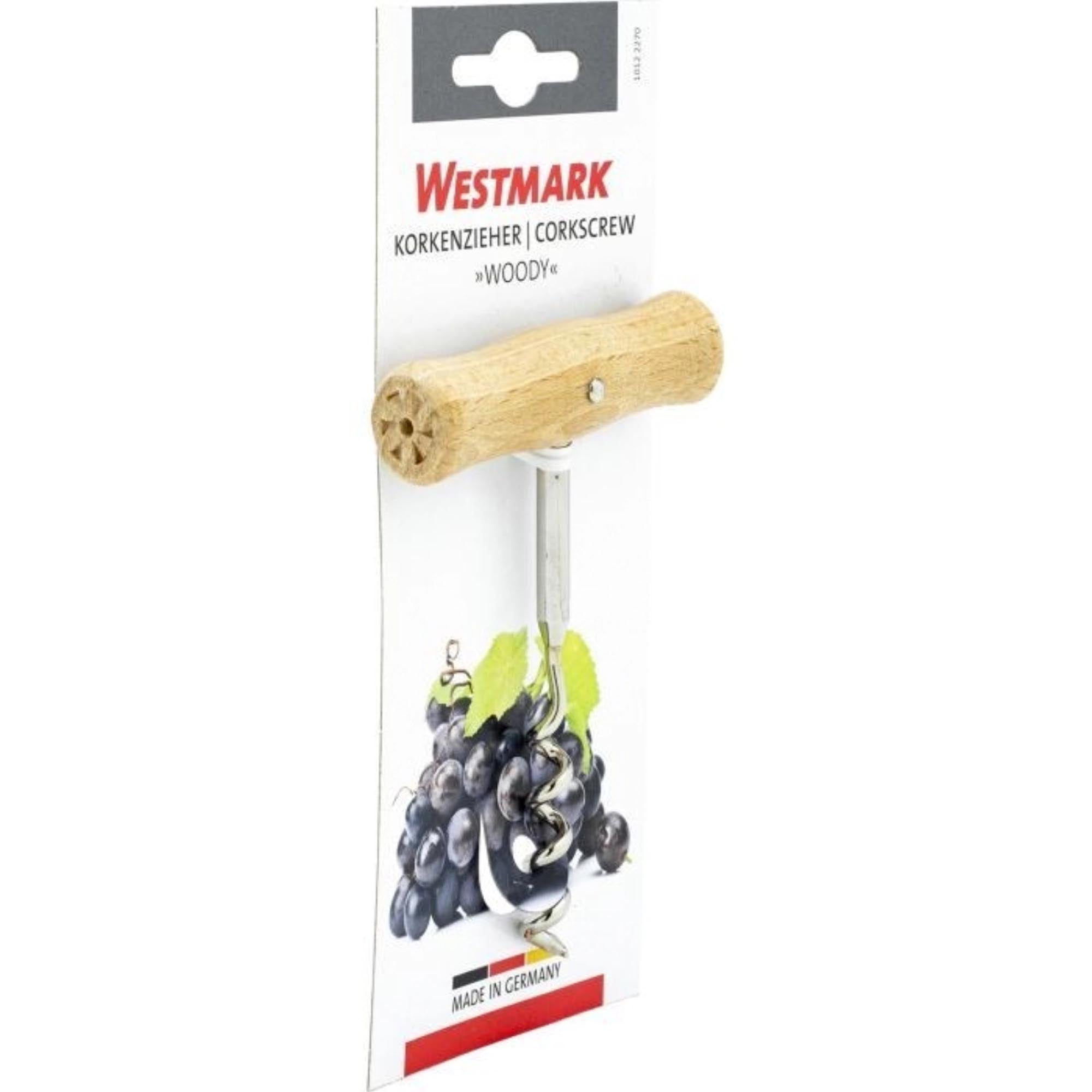 Der Korkenzieher Woody von Westmark überzeugt mit ergonomischem Holzgriff und robuster, langlebiger Funktionalität.