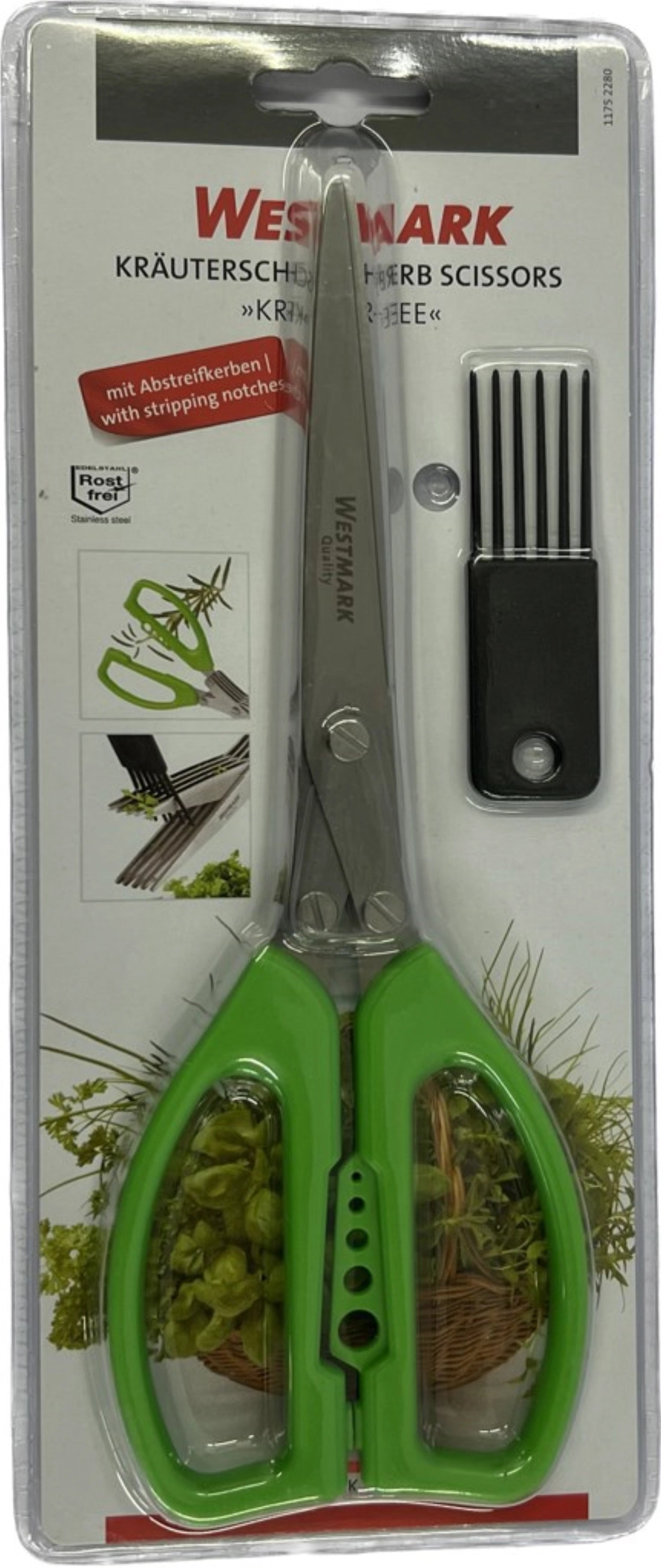 Kräuterschere »Kräuter-Fee« mit Kämmchen 20x8x2cm