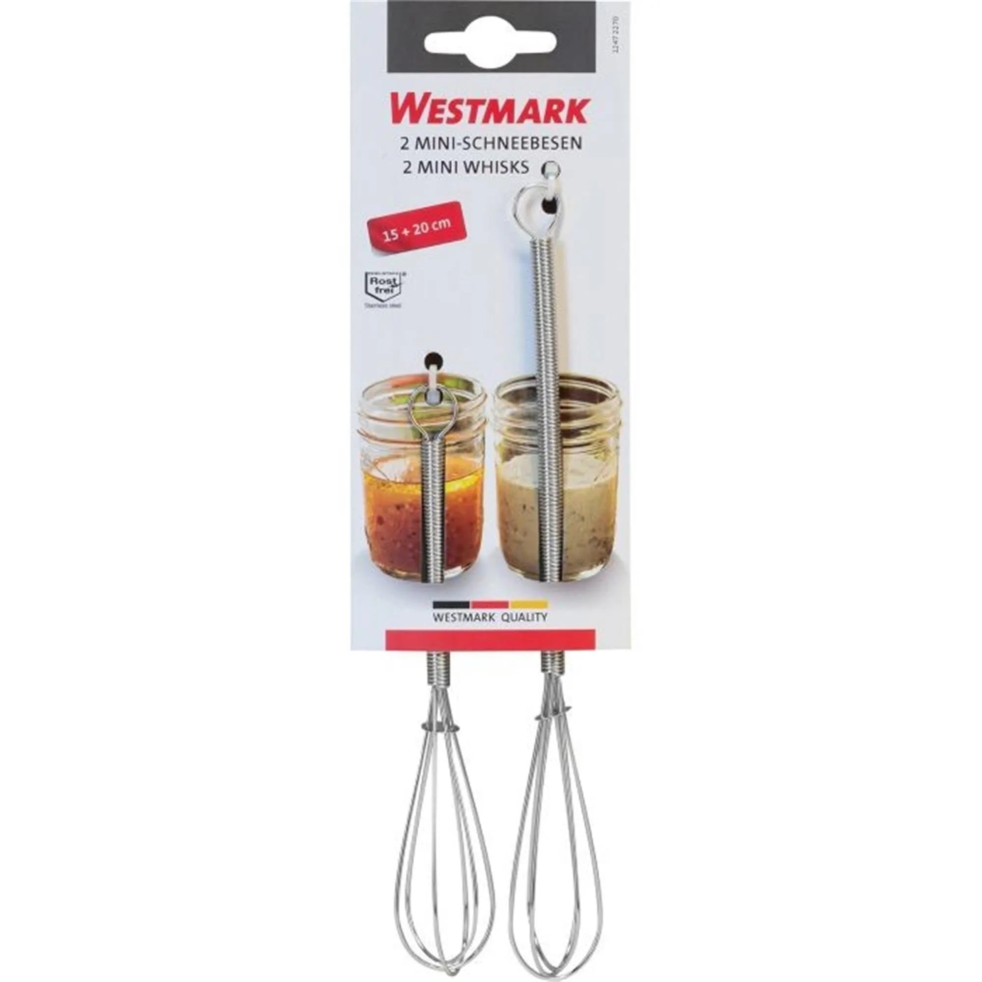 Westmark Mini-Schneebesen Set: Perfekt für präzises Rühren.