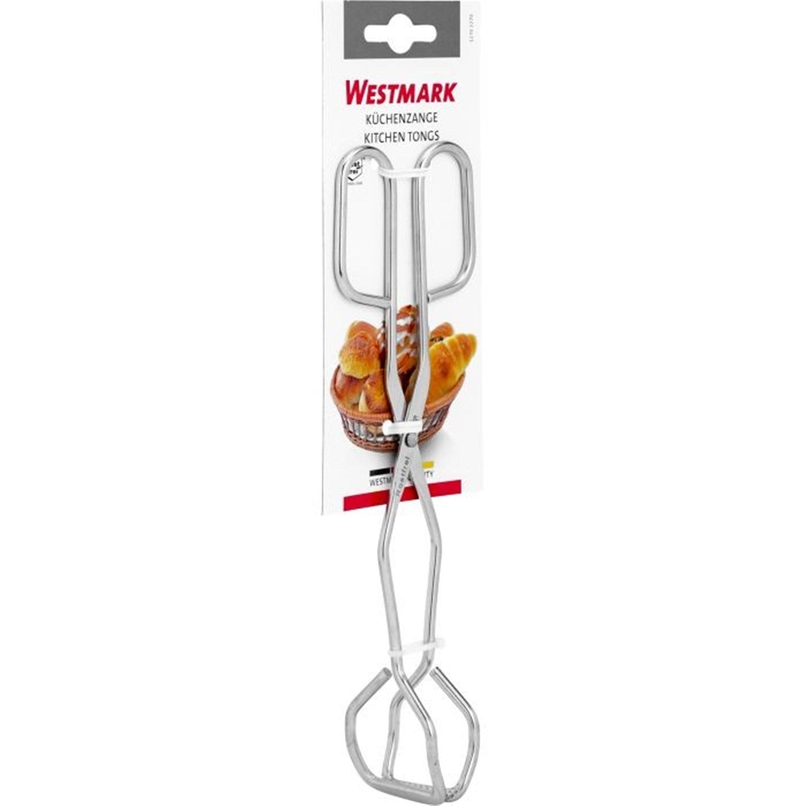 Praktische 22cm Küchenzange von Westmark, perfekt zum Wenden und Greifen von Speisen, robust und vielseitig einsetzbar.